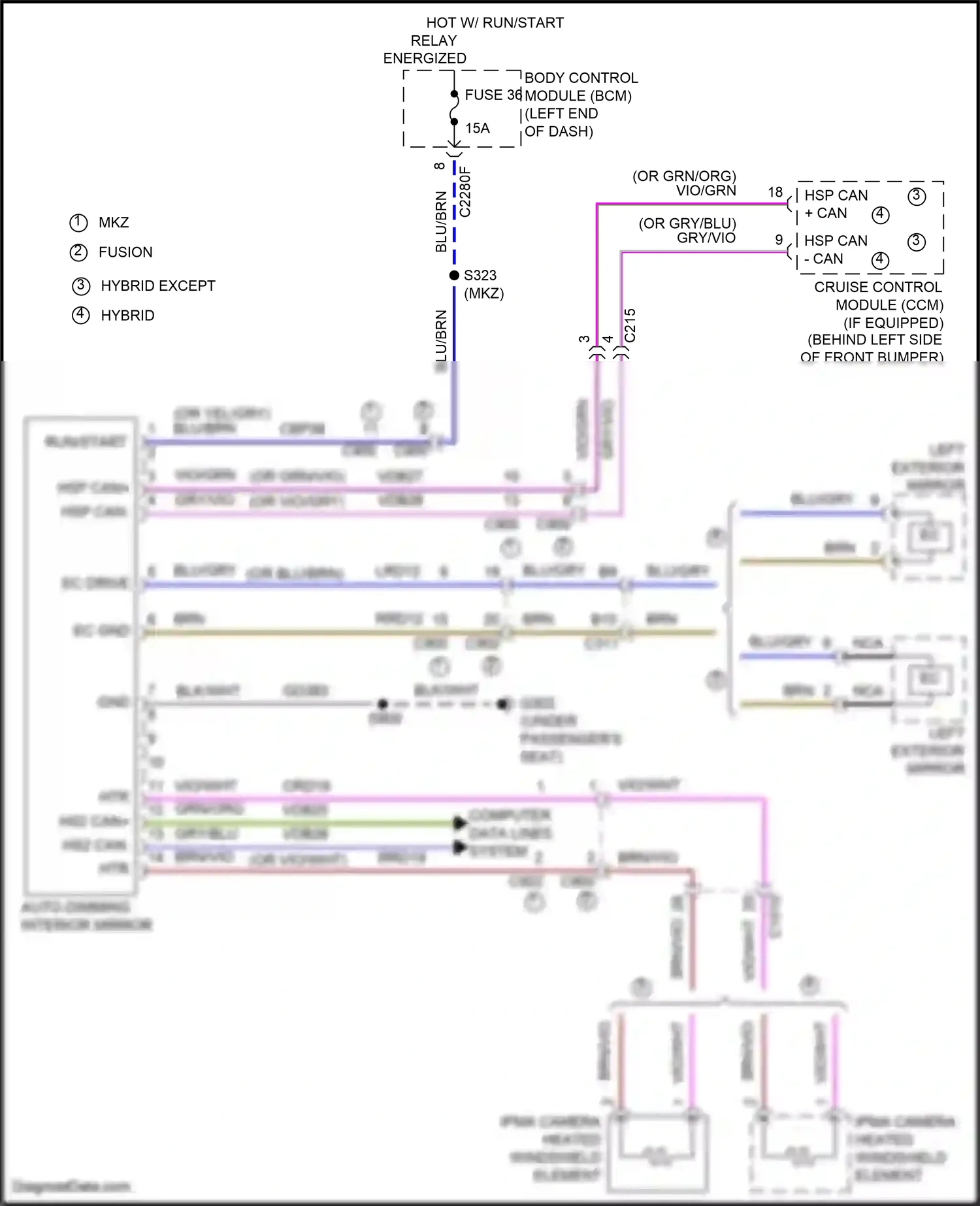 Ford Mondeo V facelift (2019-2023) ipma camera heated windshield element wiring diagram  (2 of 4)