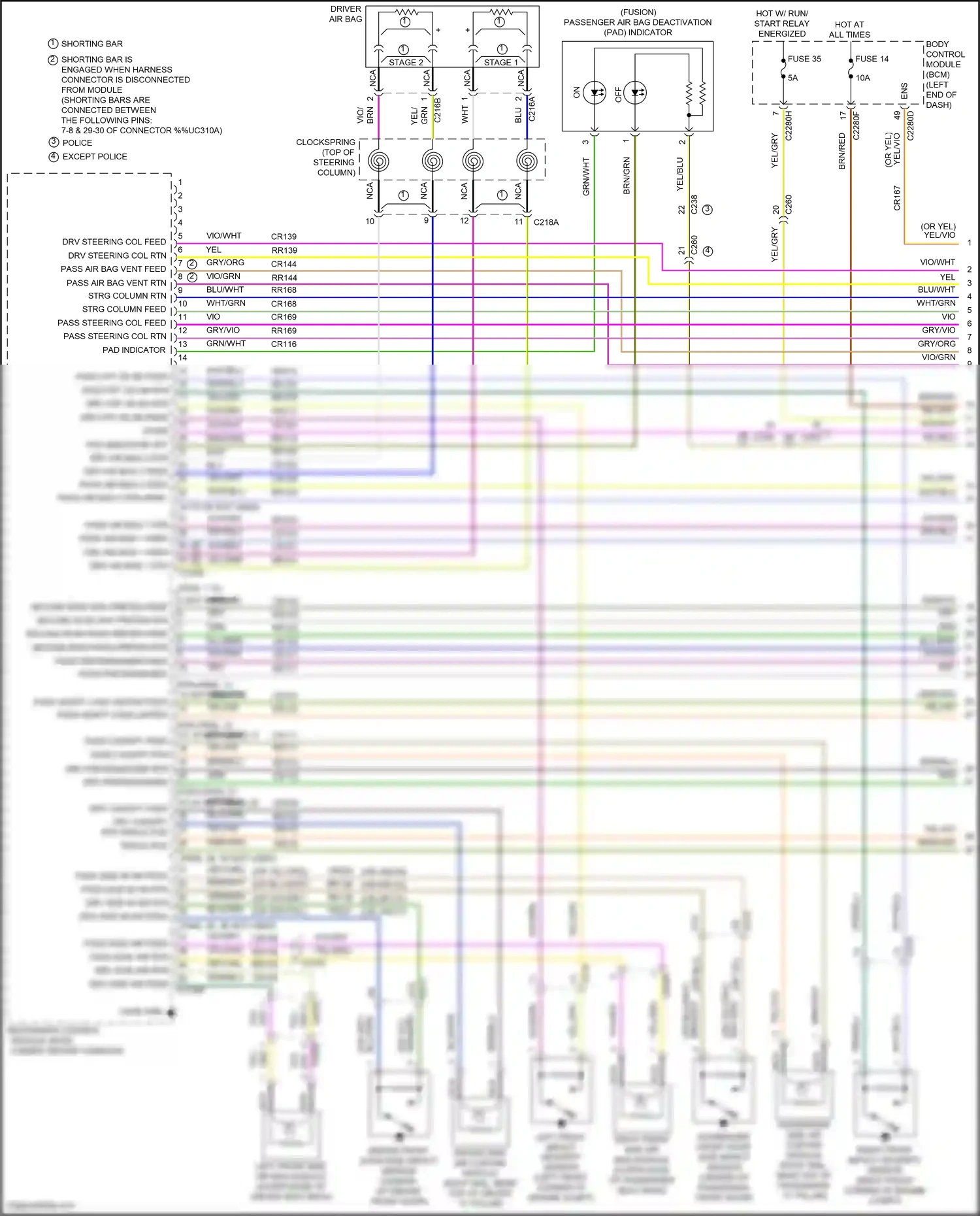 Ford Mondeo V facelift (2019-2023) left front impact severity sensor wiring diagram  (2 of 2)