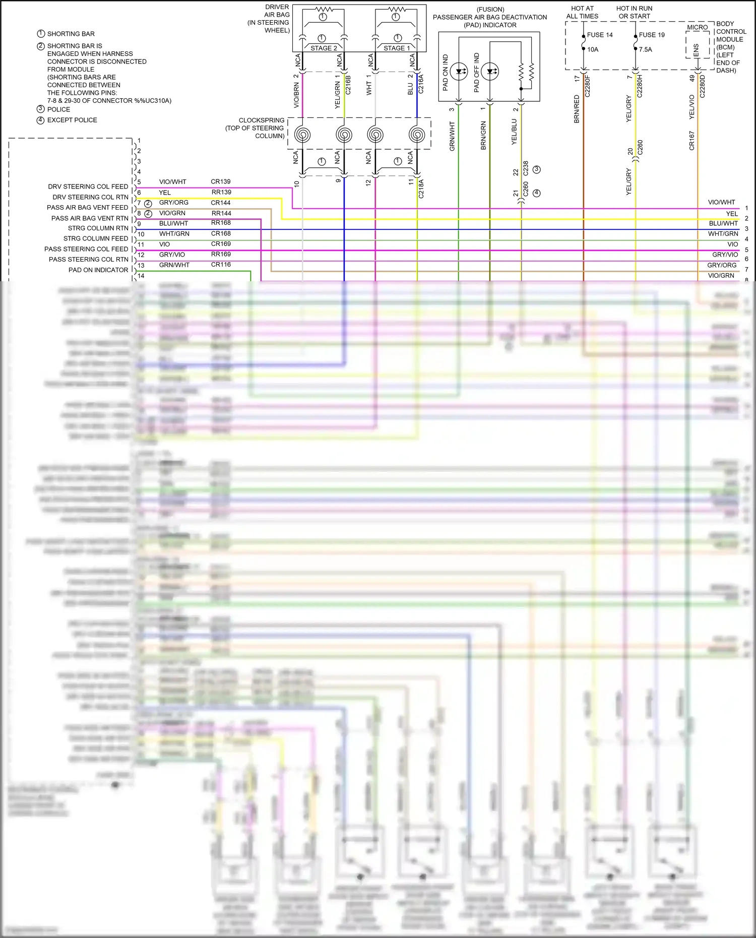 Ford Mondeo V facelift (2019-2023) left front impact severity sensor wiring diagram  (1 of 2)