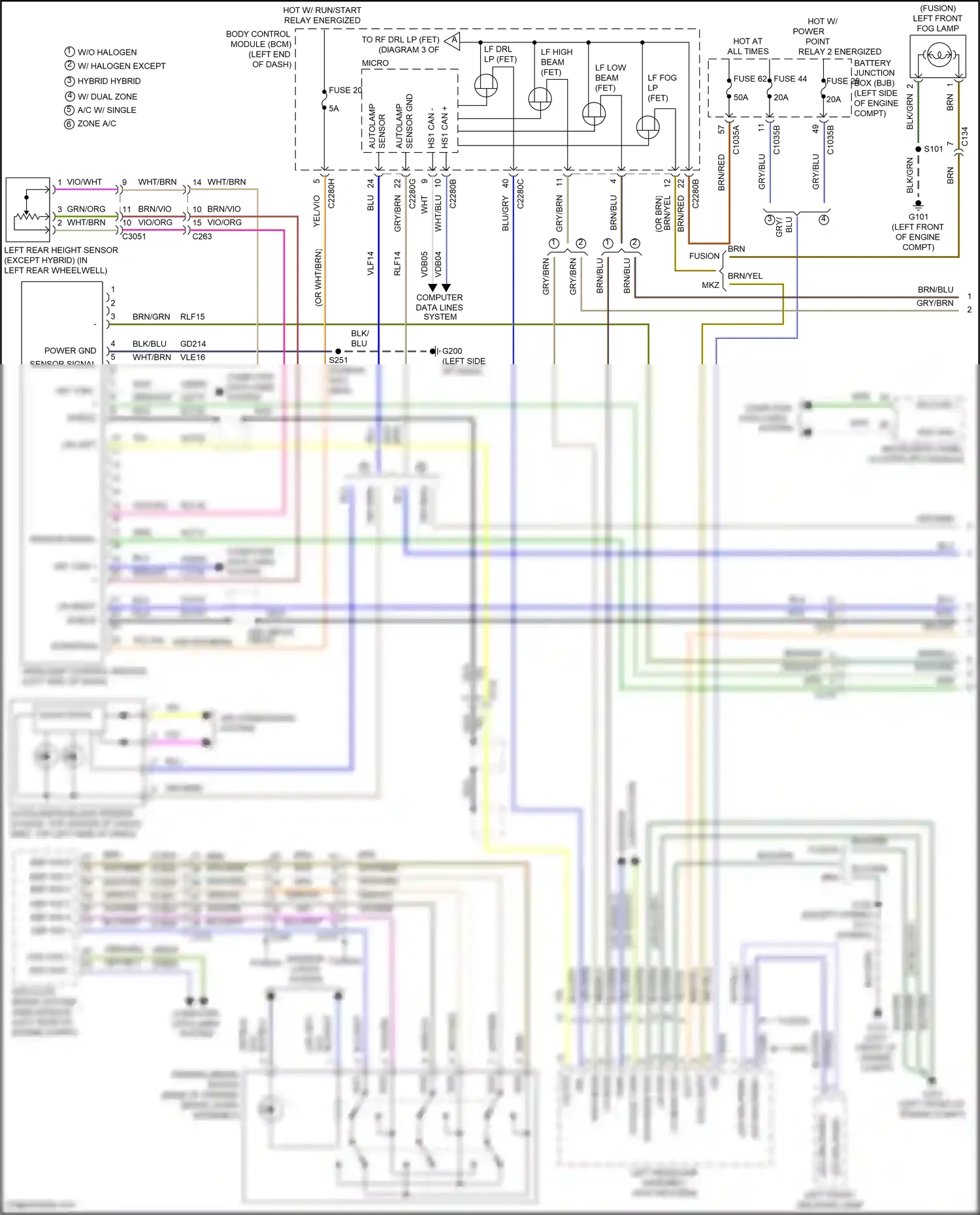 Ford Mondeo V facelift (2019-2023) lights system wiring diagram  (1 of 1)