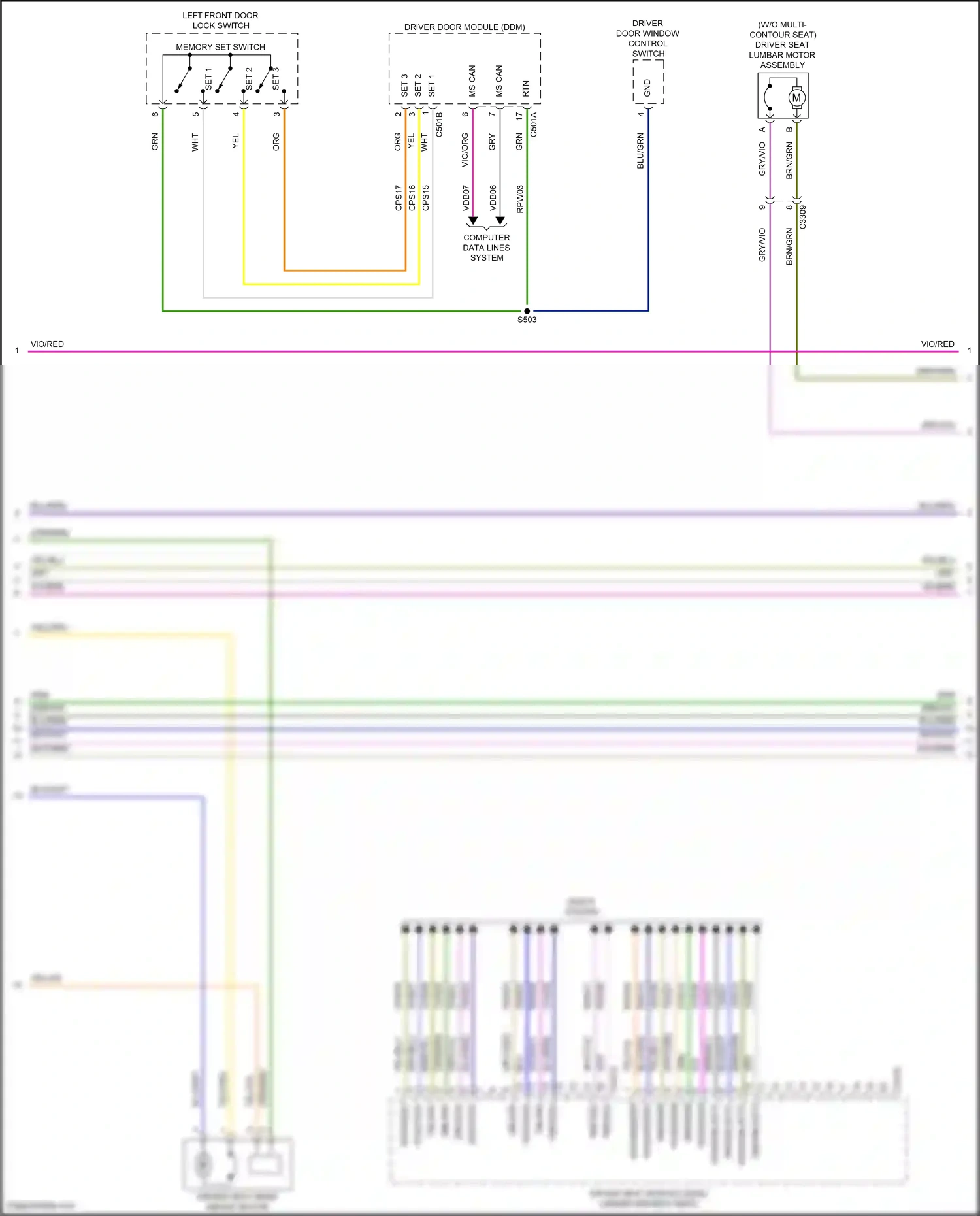 Ford Mondeo V facelift (2019-2023) memory set switch wiring diagram  (3 of 6)