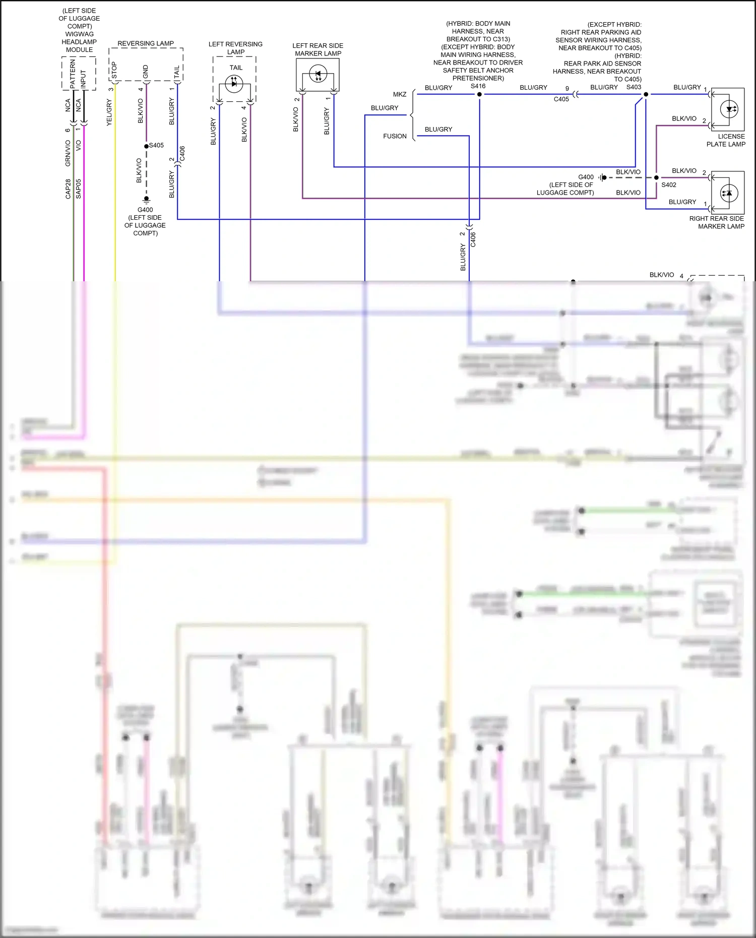 Ford Mondeo V facelift (2019-2023) multi- function switch wiring diagram  (3 of 5)