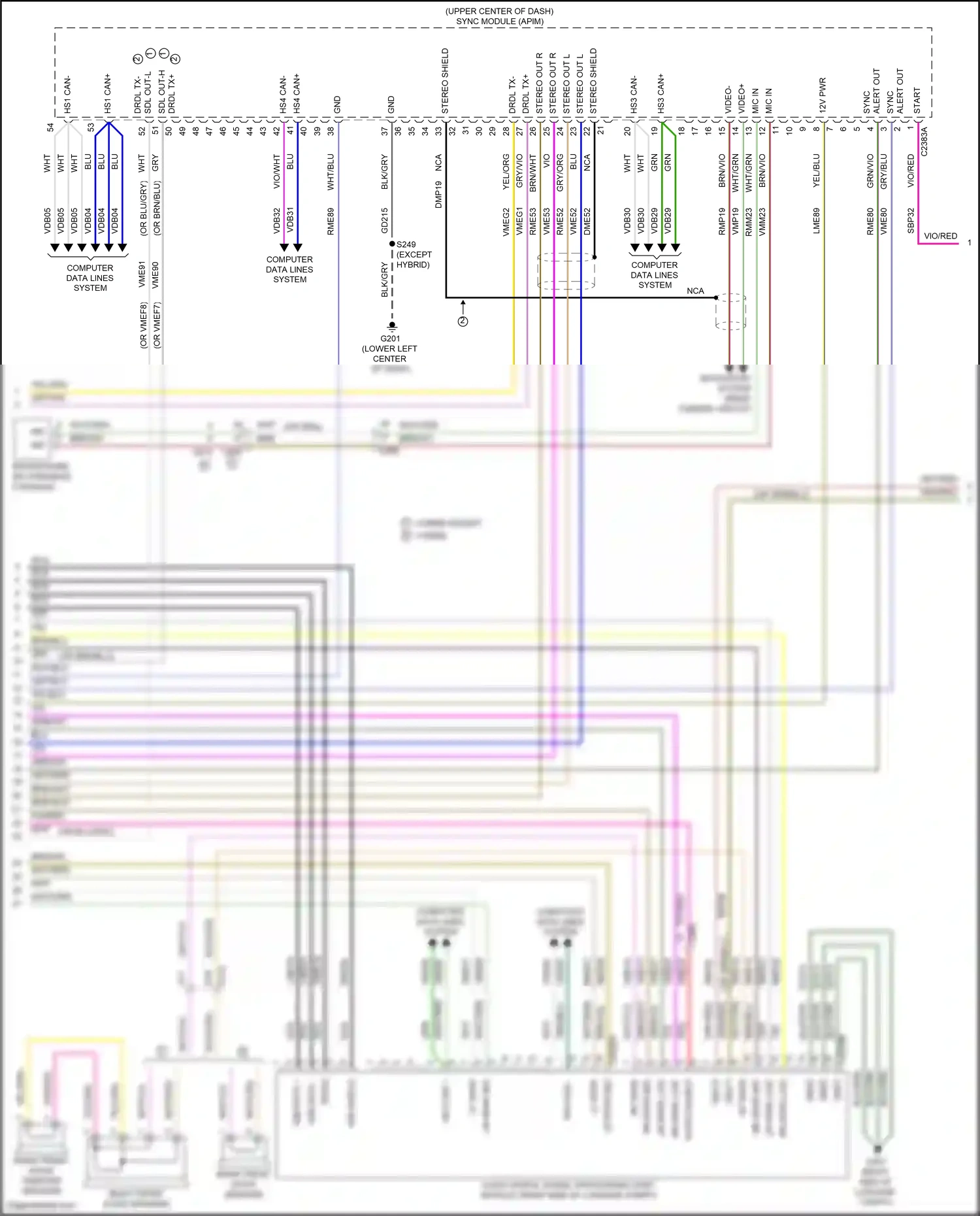 Ford Mondeo V facelift (2019-2023) navigation system wiring diagram  (8 of 10)