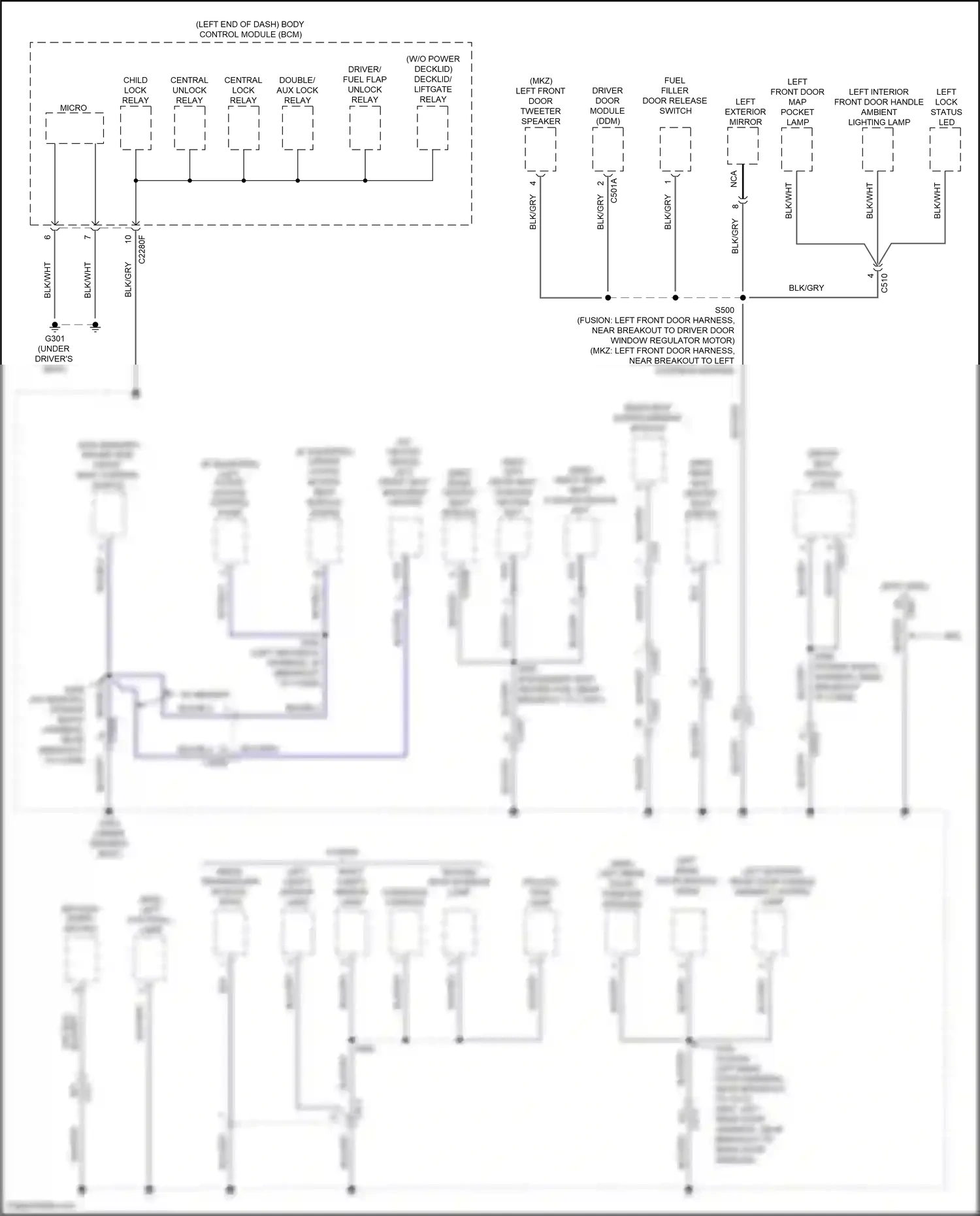 Ford Mondeo V facelift (2019-2023) overhead console wiring diagram  (4 of 6)