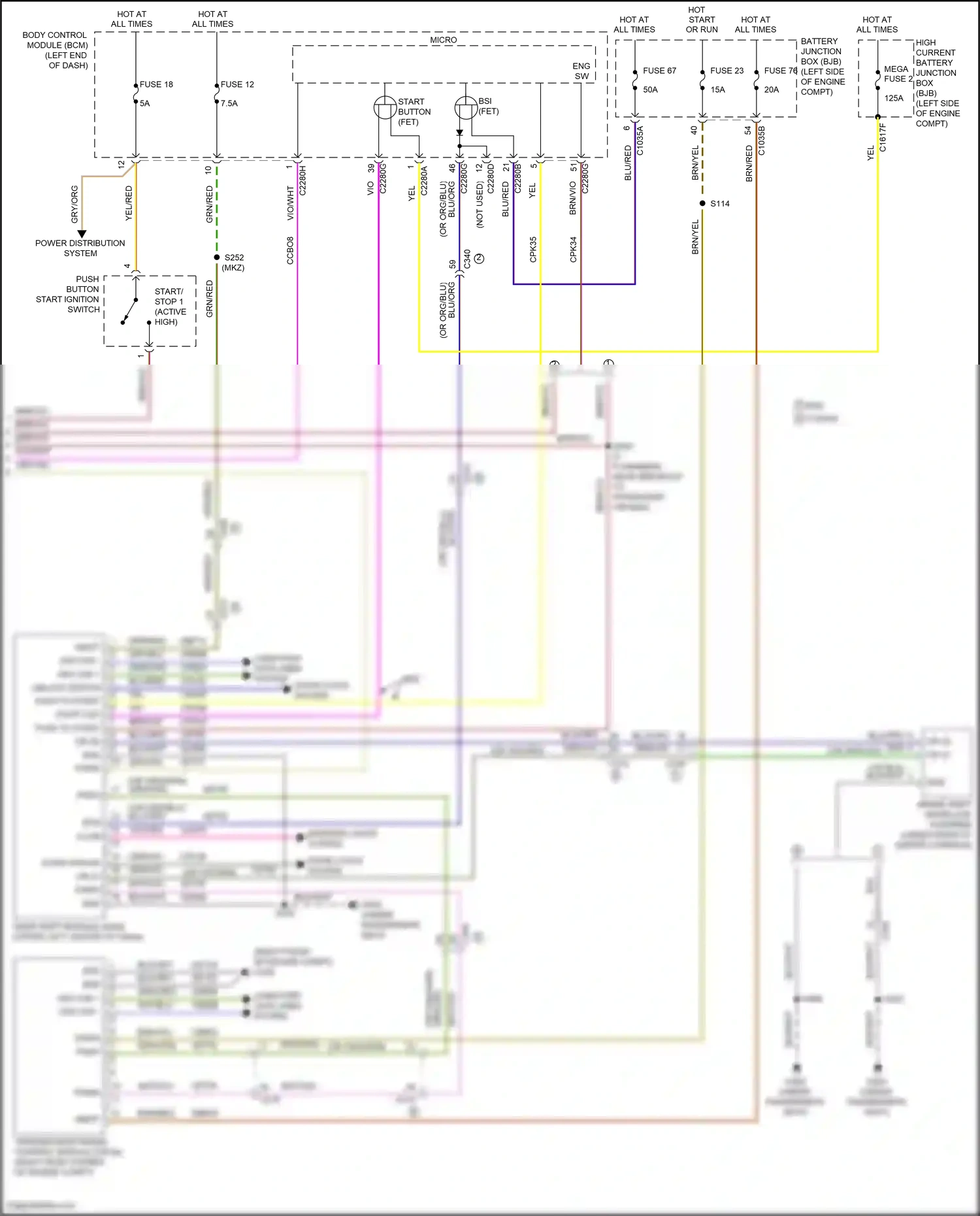 Ford Mondeo V facelift (2019-2023) power distribution system wiring diagram  (12 of 21)