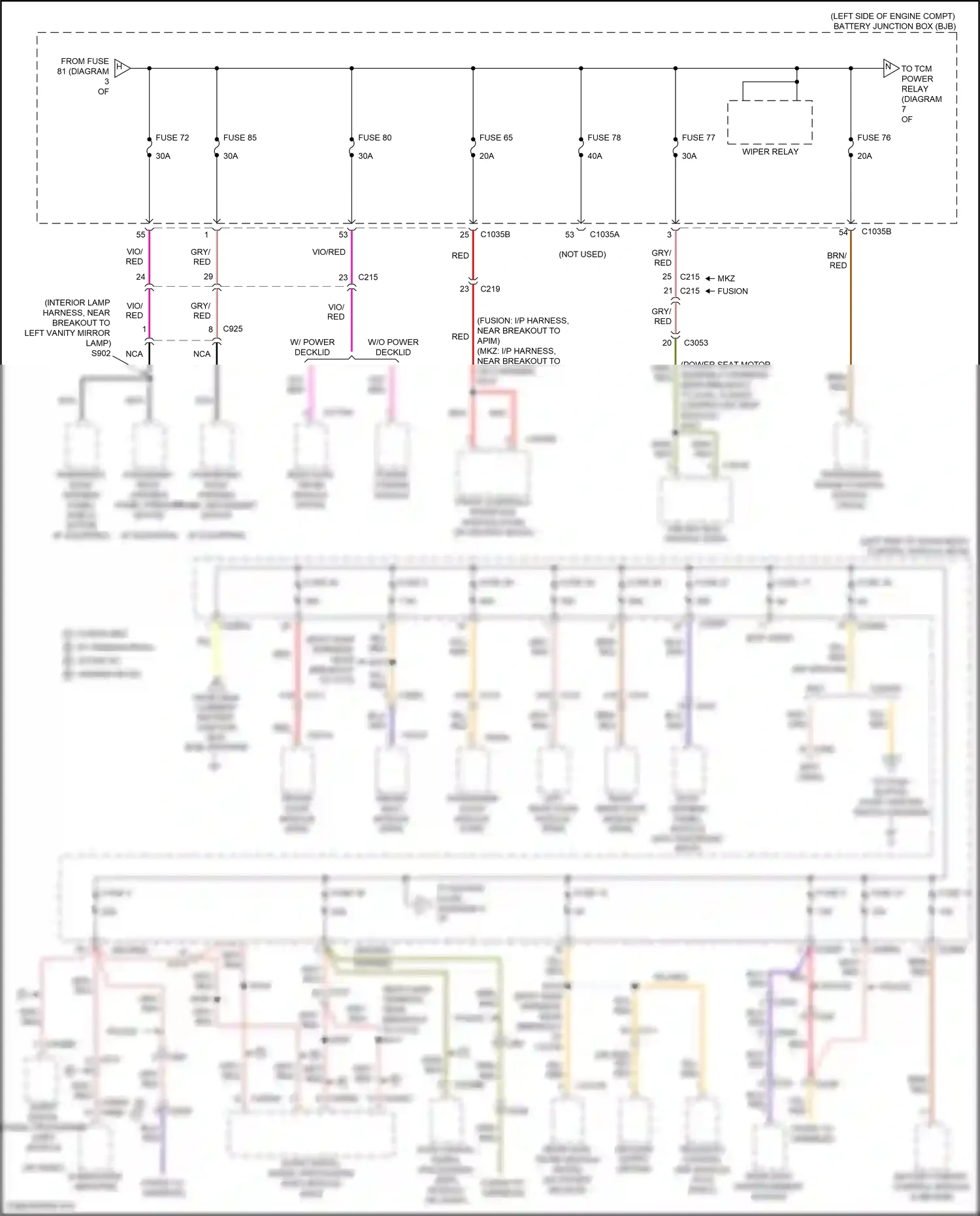 Ford Mondeo V facelift (2019-2023) power striker module wiring diagram  (5 of 6)