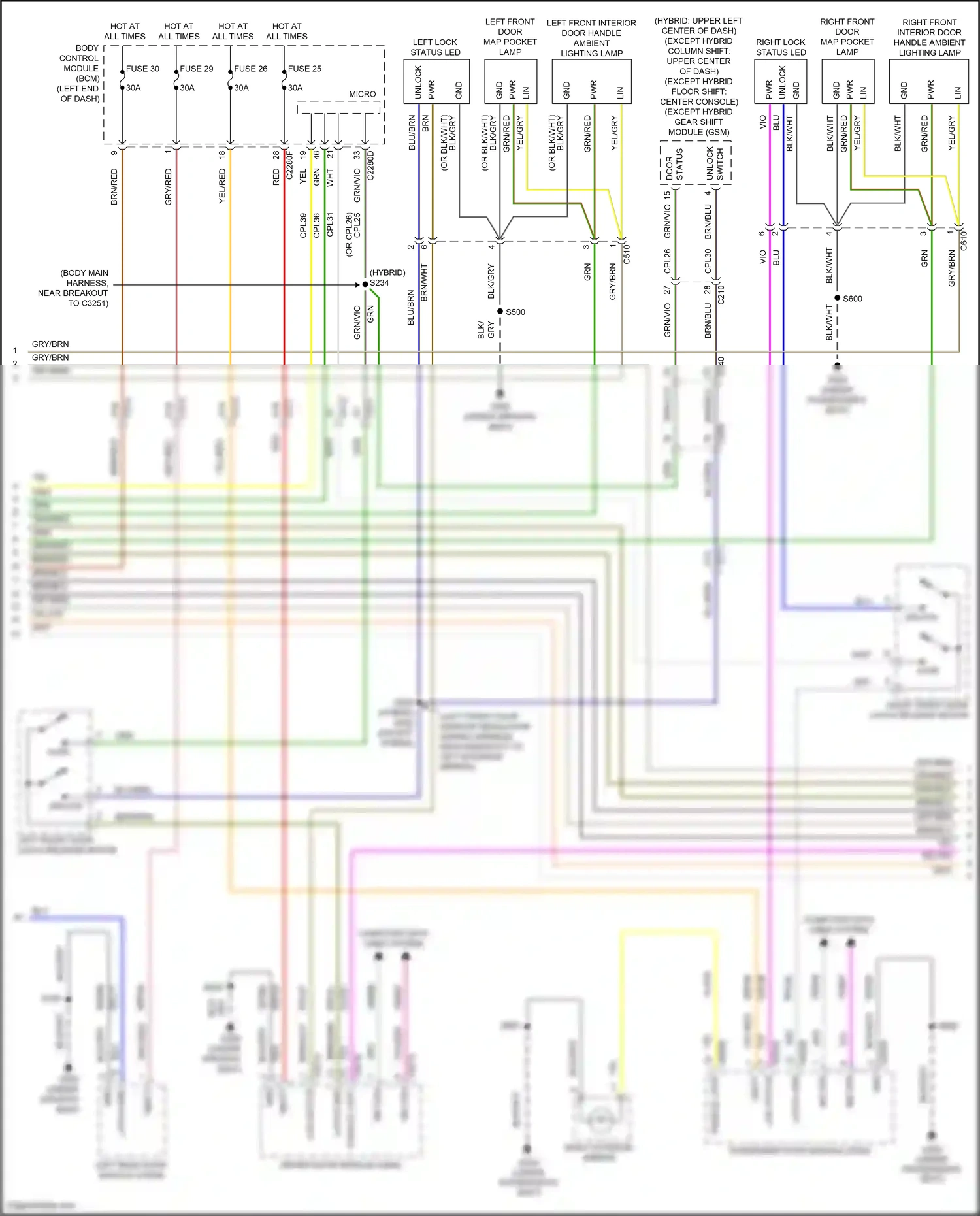 Ford Mondeo V facelift (2019-2023) puddle light wiring diagram  (1 of 7)