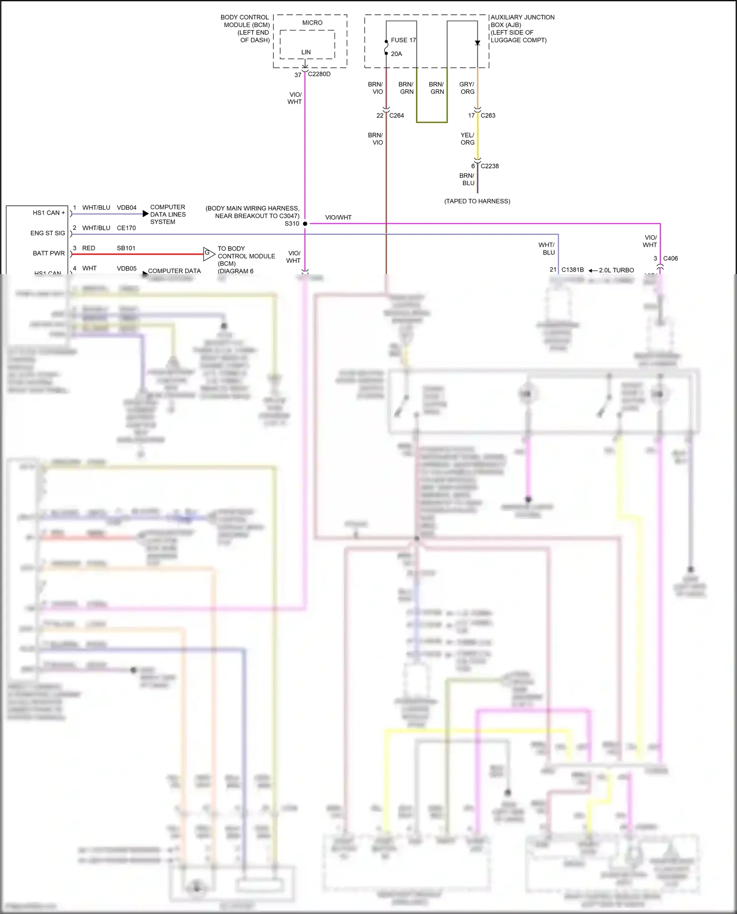 Ford Mondeo V facelift (2019-2023) push button start ignition switch wiring diagram  (5 of 7)