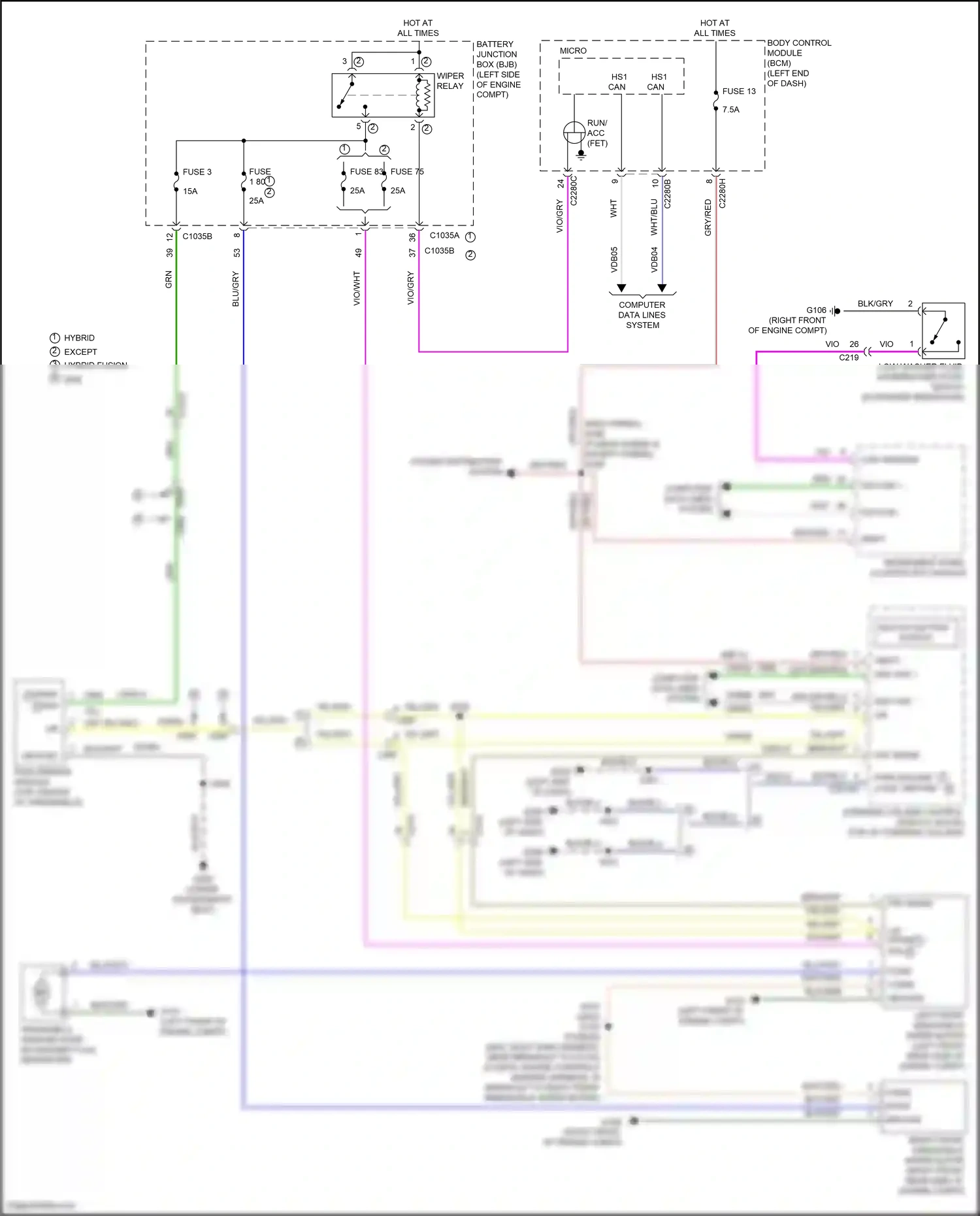 Ford Mondeo V facelift (2019-2023) rain sensor module wiring diagram  (3 of 3)
