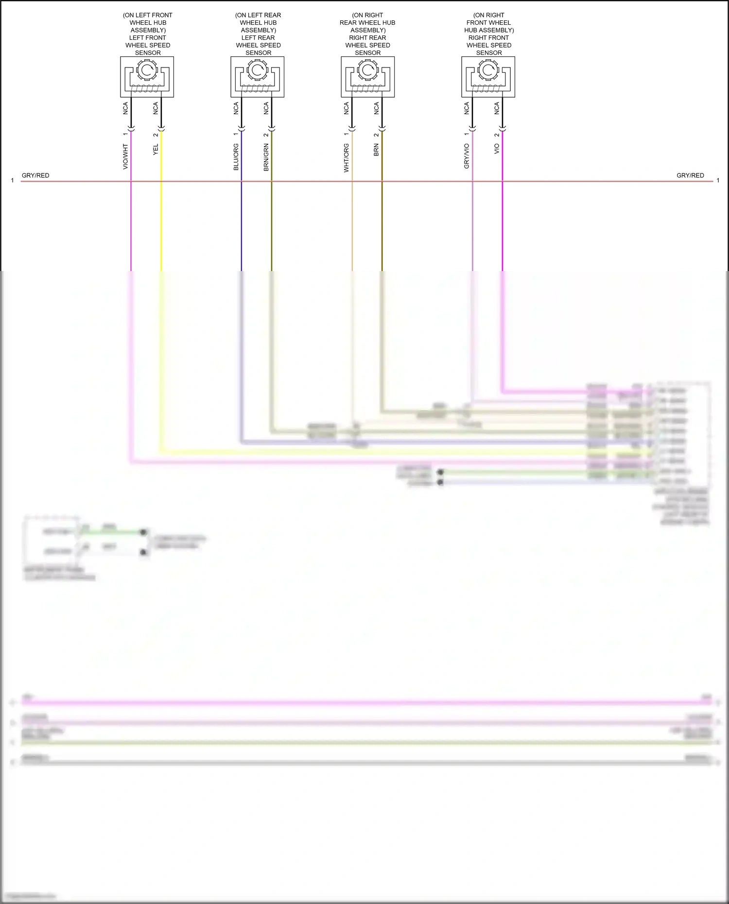Ford Mondeo V facelift (2019-2023) right front wheel speed sensor wiring diagram  (3 of 4)