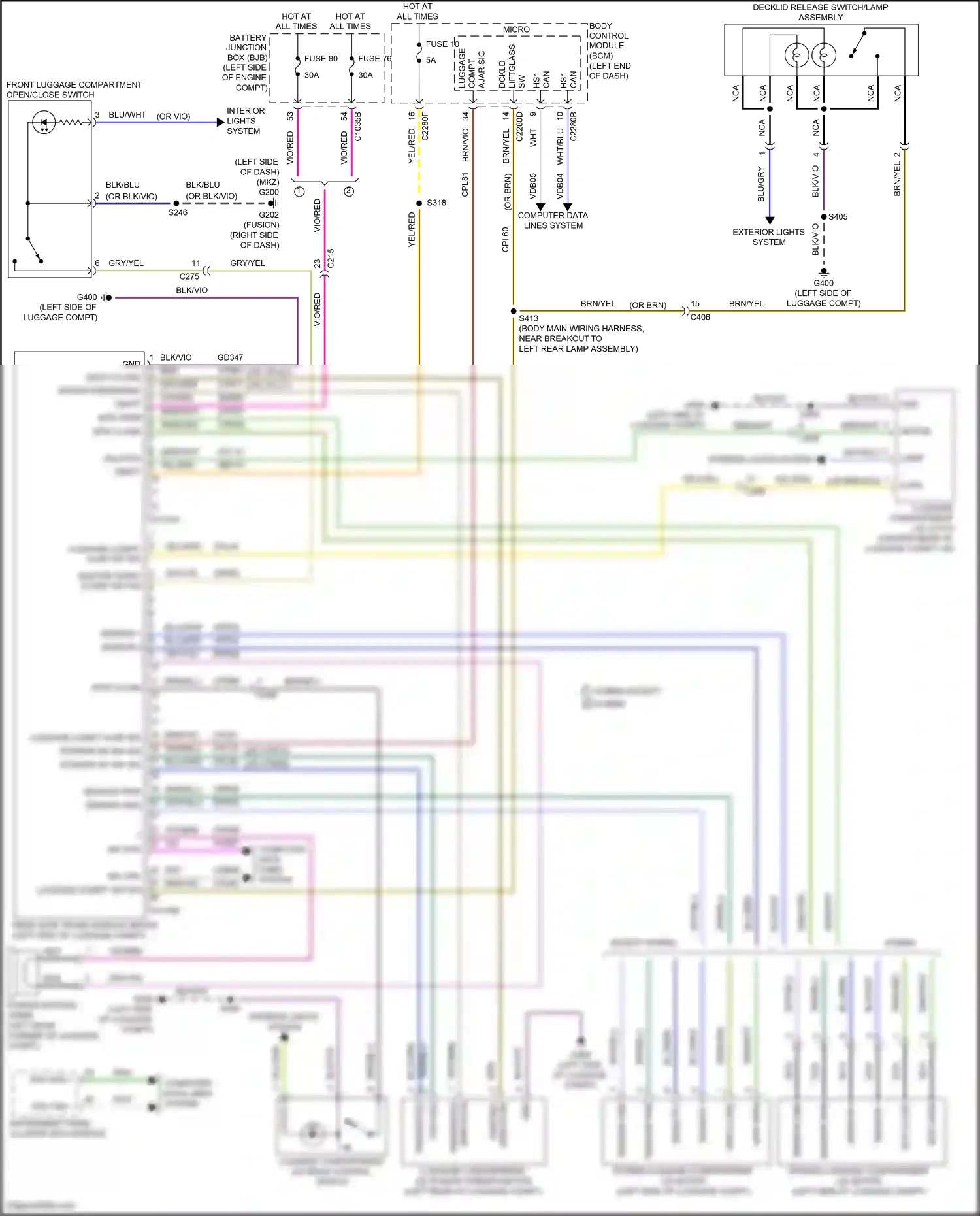 Ford Mondeo V facelift (2019-2023) sensor gnd wiring diagram  (2 of 2)