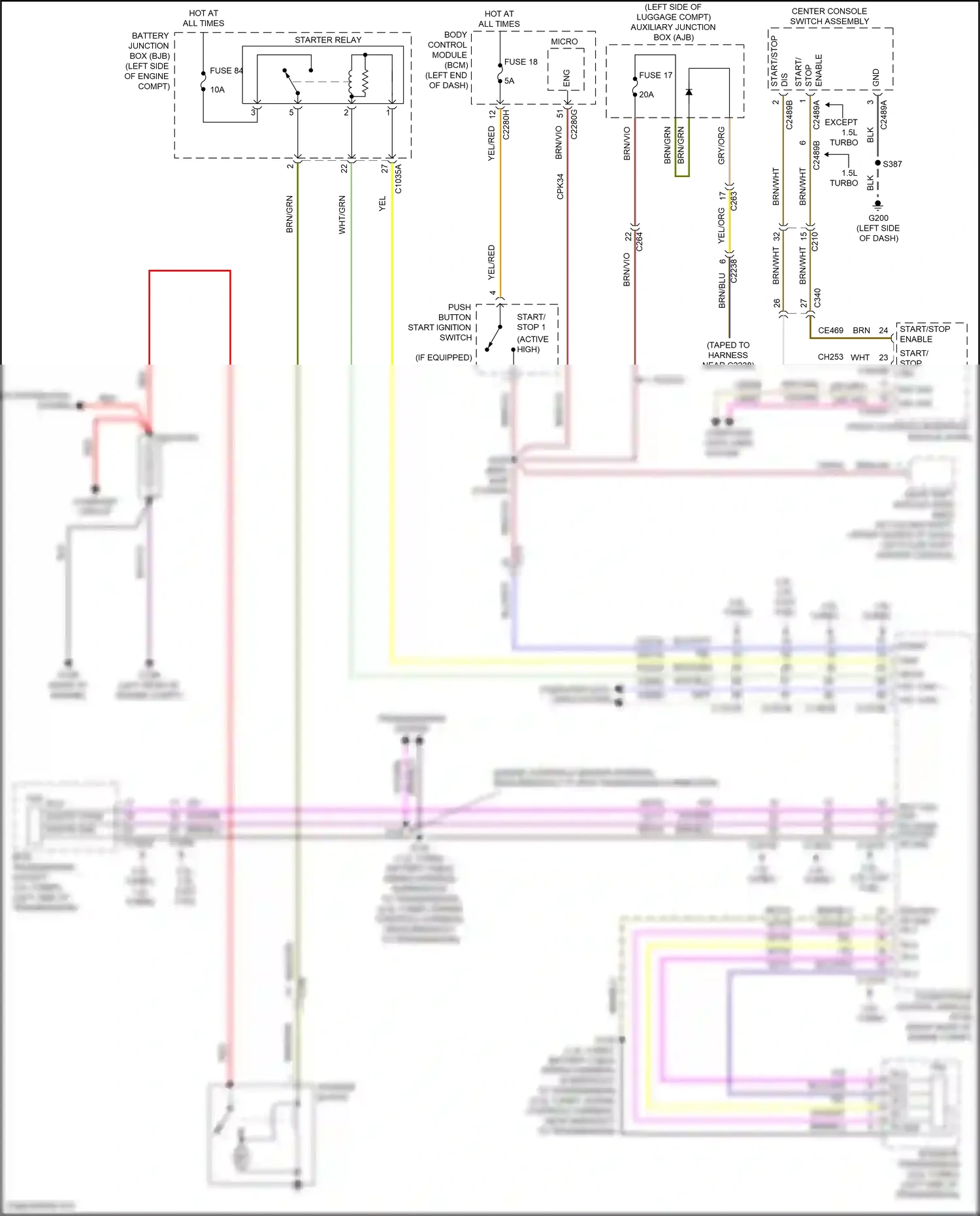 Ford Mondeo V facelift (2019-2023) start/stop enable/ wiring diagram  (3 of 3)