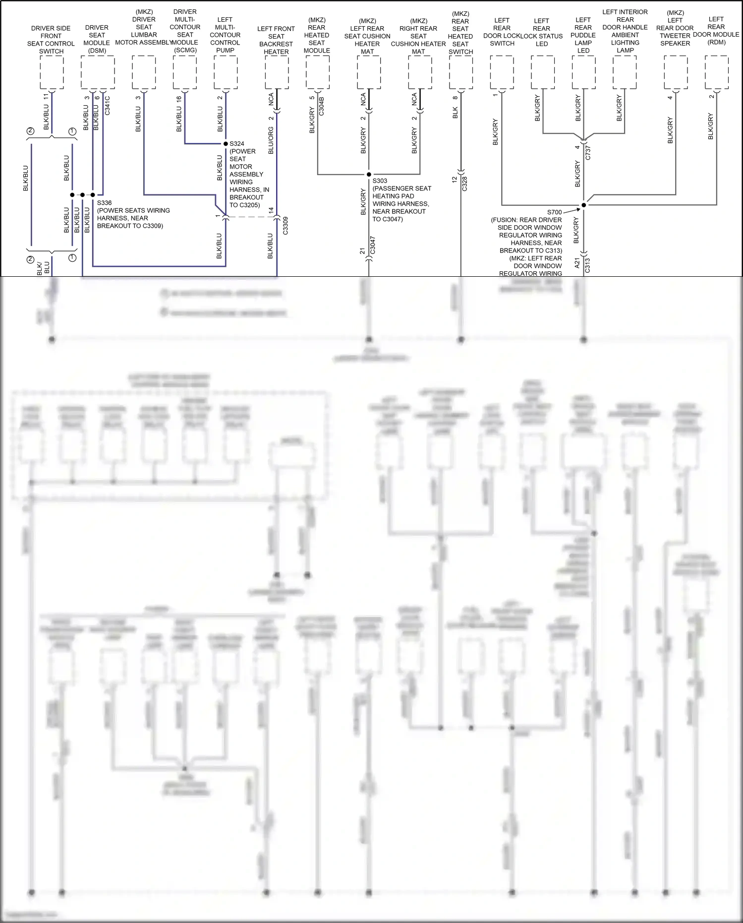 Ford Mondeo V facelift (2019-2023) task lamp wiring diagram  (1 of 2)