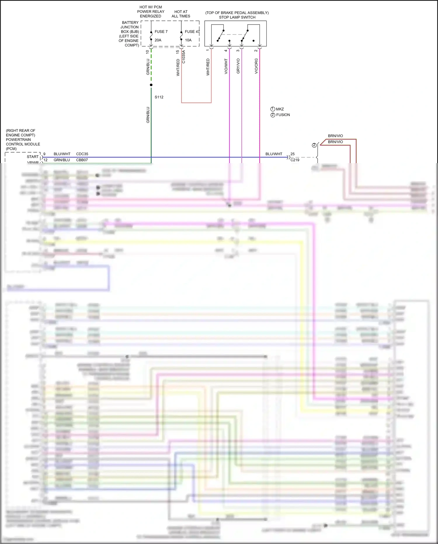 Ford Mondeo V facelift (2019-2023) tr ref wiring diagram  (1 of 4)