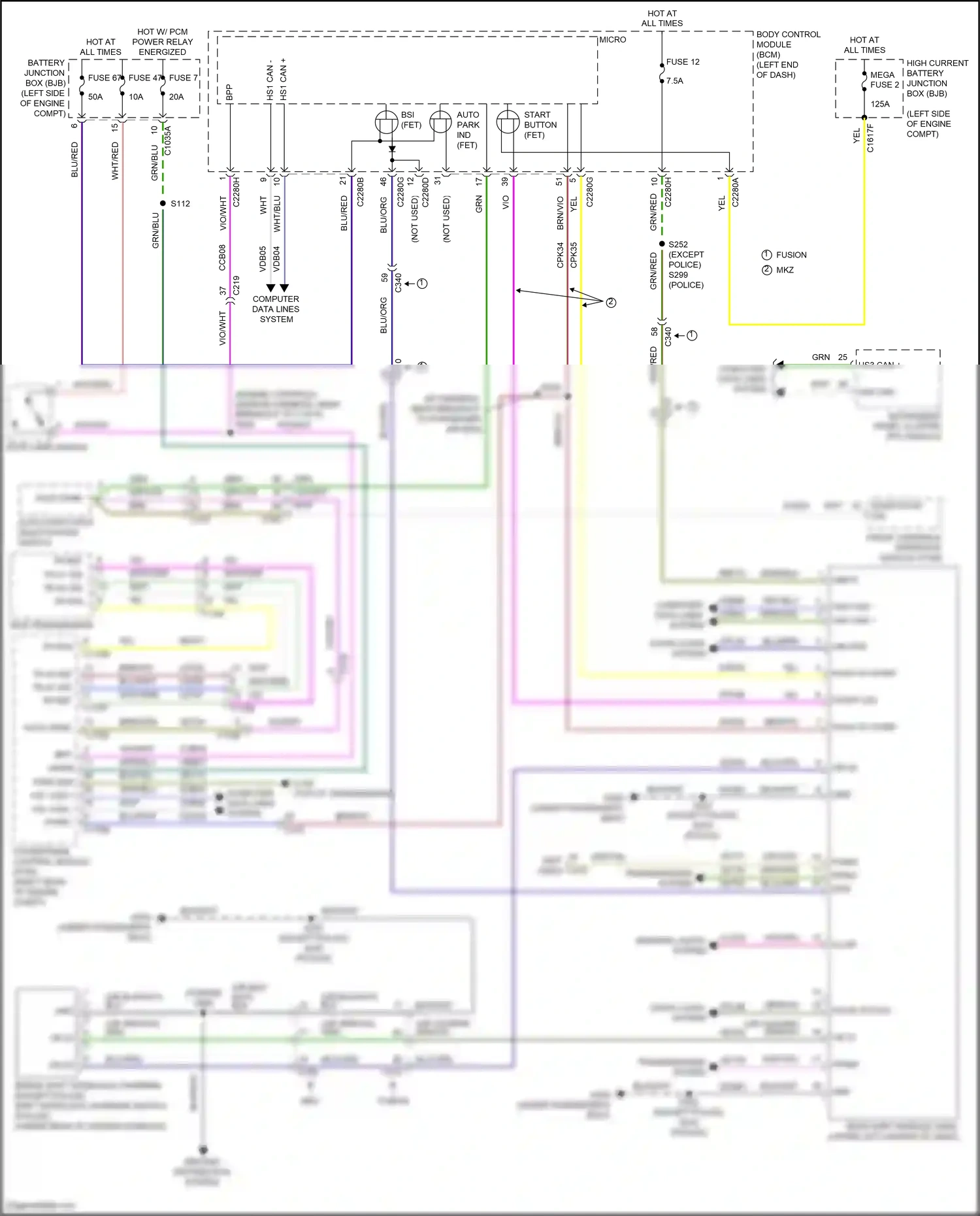 Ford Mondeo V facelift (2019-2023) tr ref wiring diagram  (3 of 4)