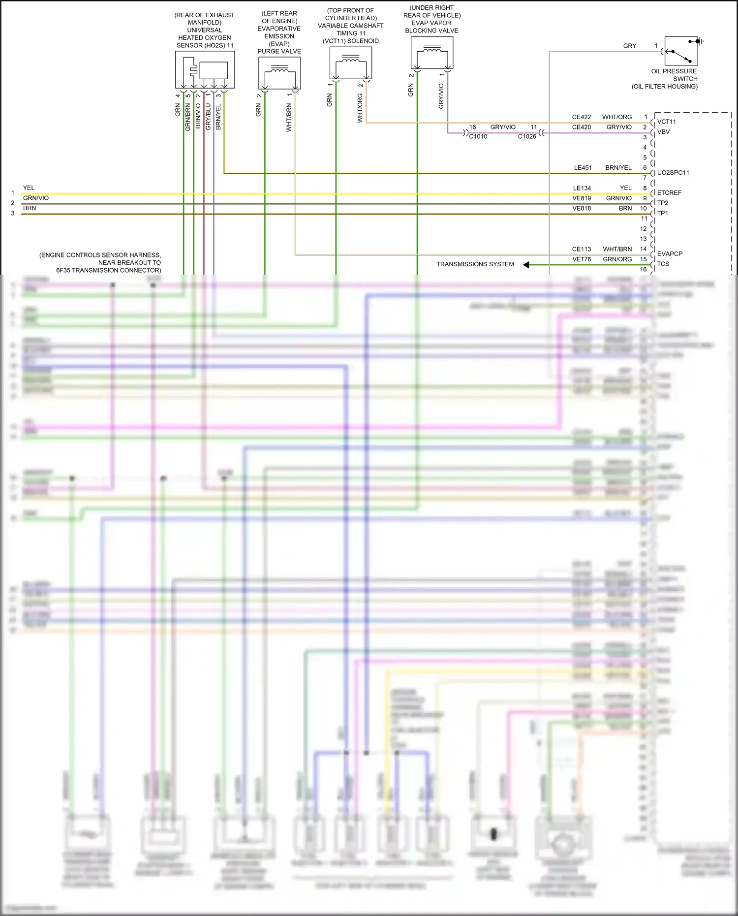Ford Mondeo V facelift (2019-2023) transmissions system wiring diagram  (12 of 14)
