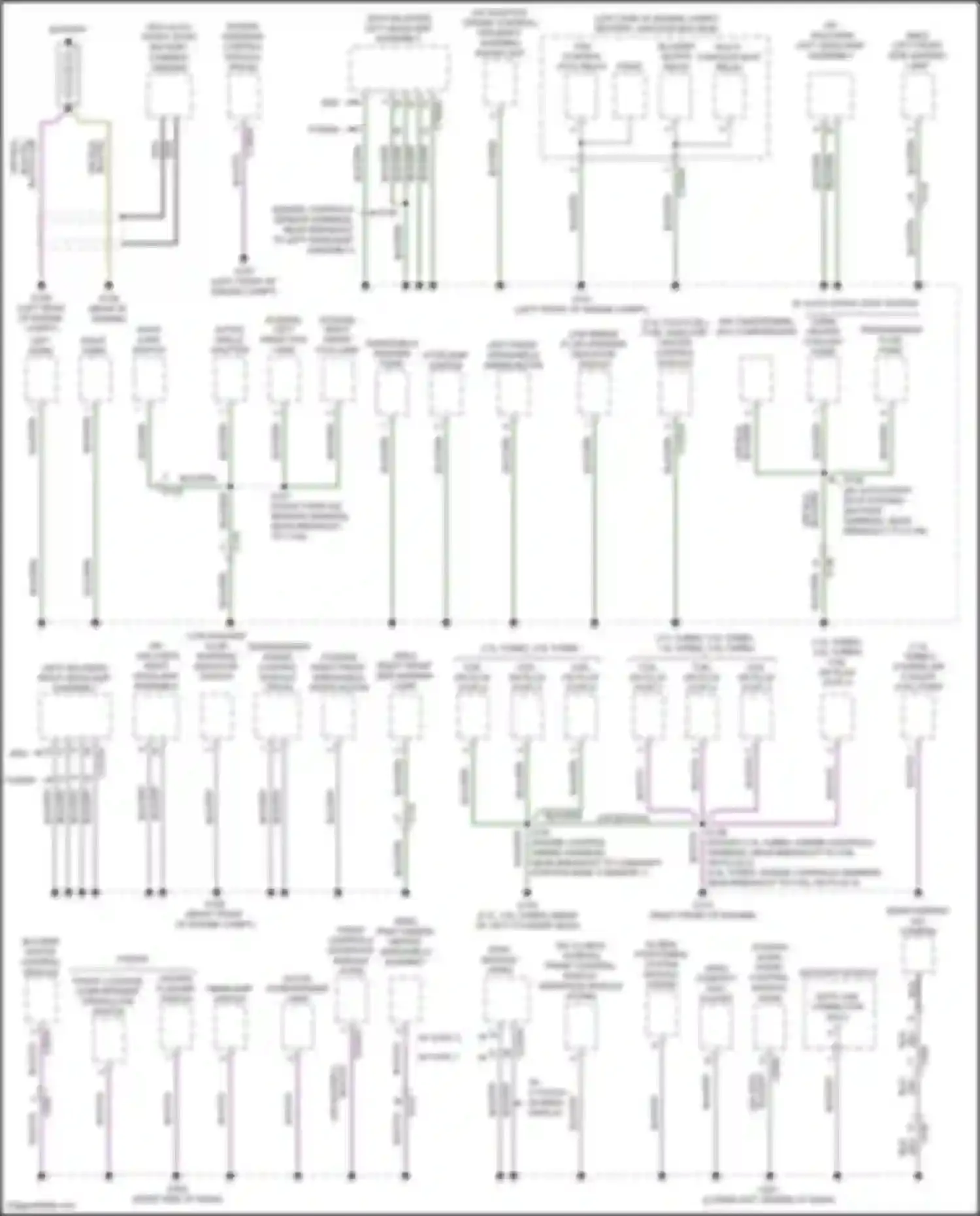 Mondeo Ford V (2014-2019): Ground distribution circuit, except hybrid (1 of 5)