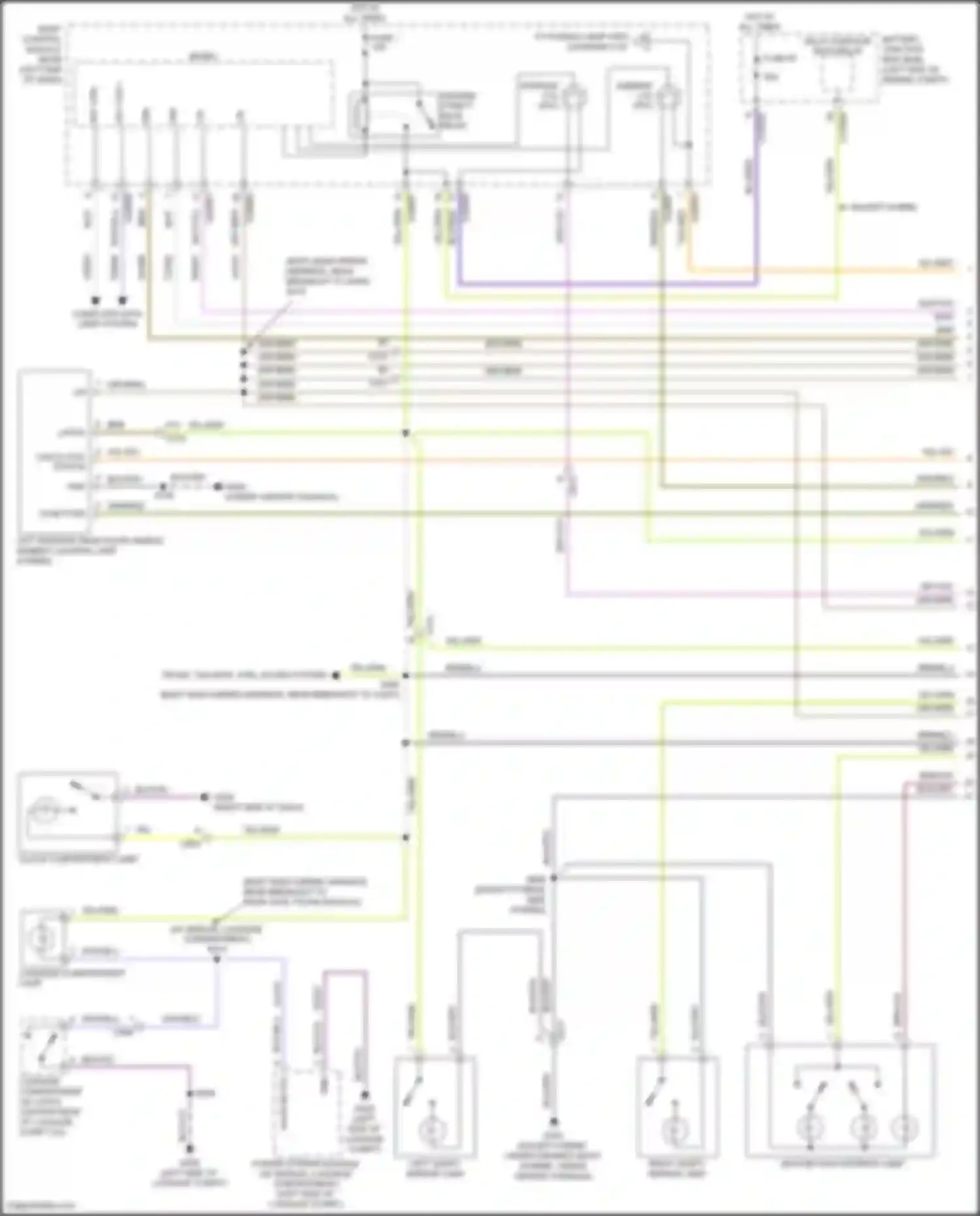 Mondeo Ford V (2014-2019): Courtesy lamps circuit (1 of 4)