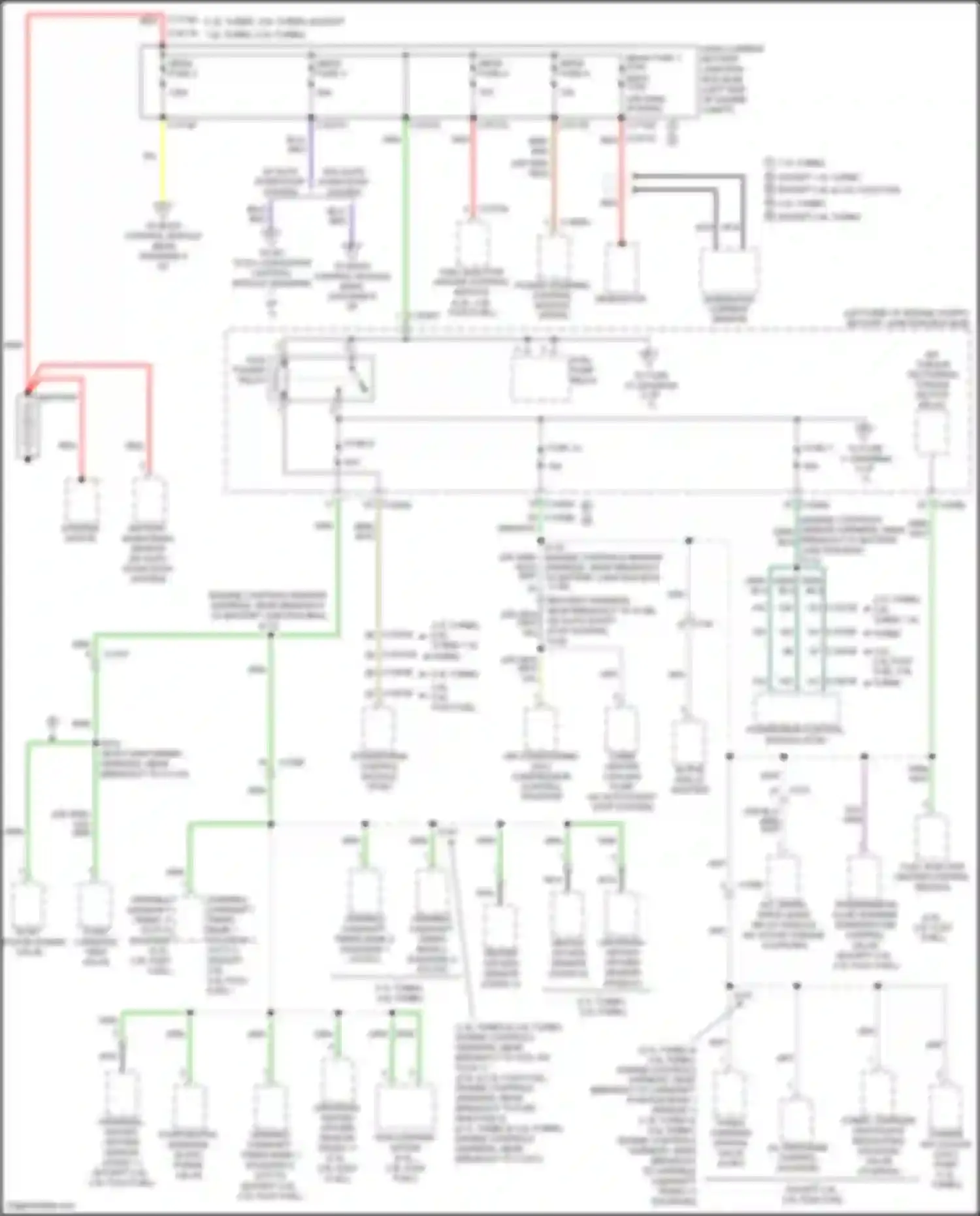 Mondeo Ford V (2014-2019): Power distribution circuit, except hybrid (1 of 7)