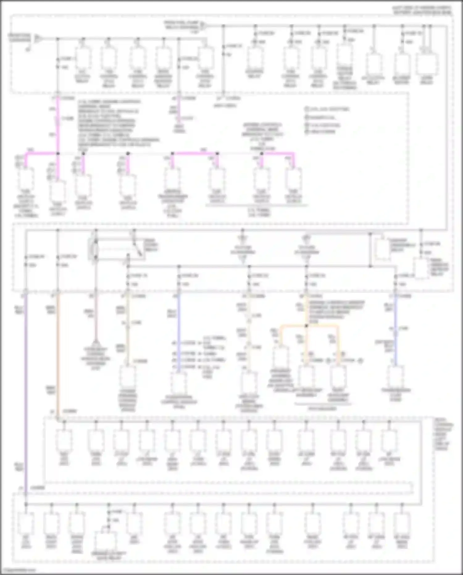 Mondeo Ford V (2014-2019): Power distribution circuit, except hybrid (2 of 7)