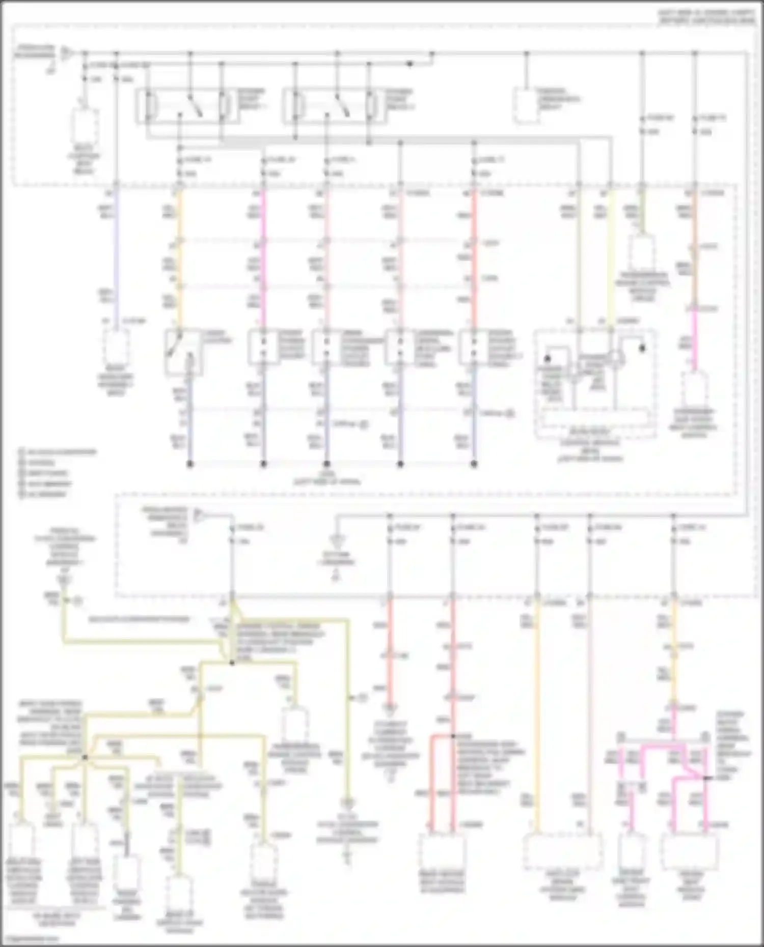 Mondeo Ford V (2014-2019): Power distribution circuit, except hybrid (3 of 7)