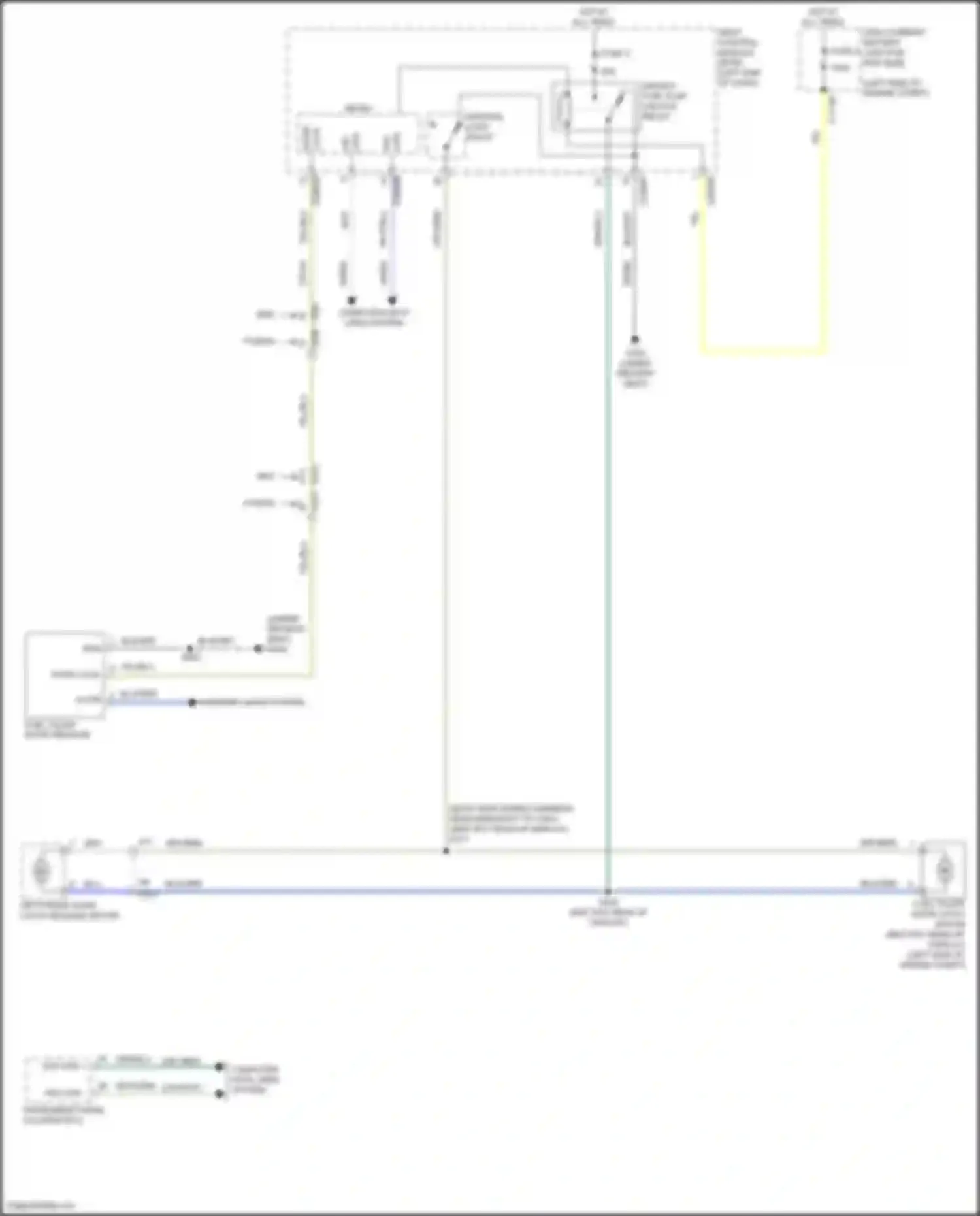 Mondeo Ford V (2014-2019): Fuel door release circuit, except hybrid