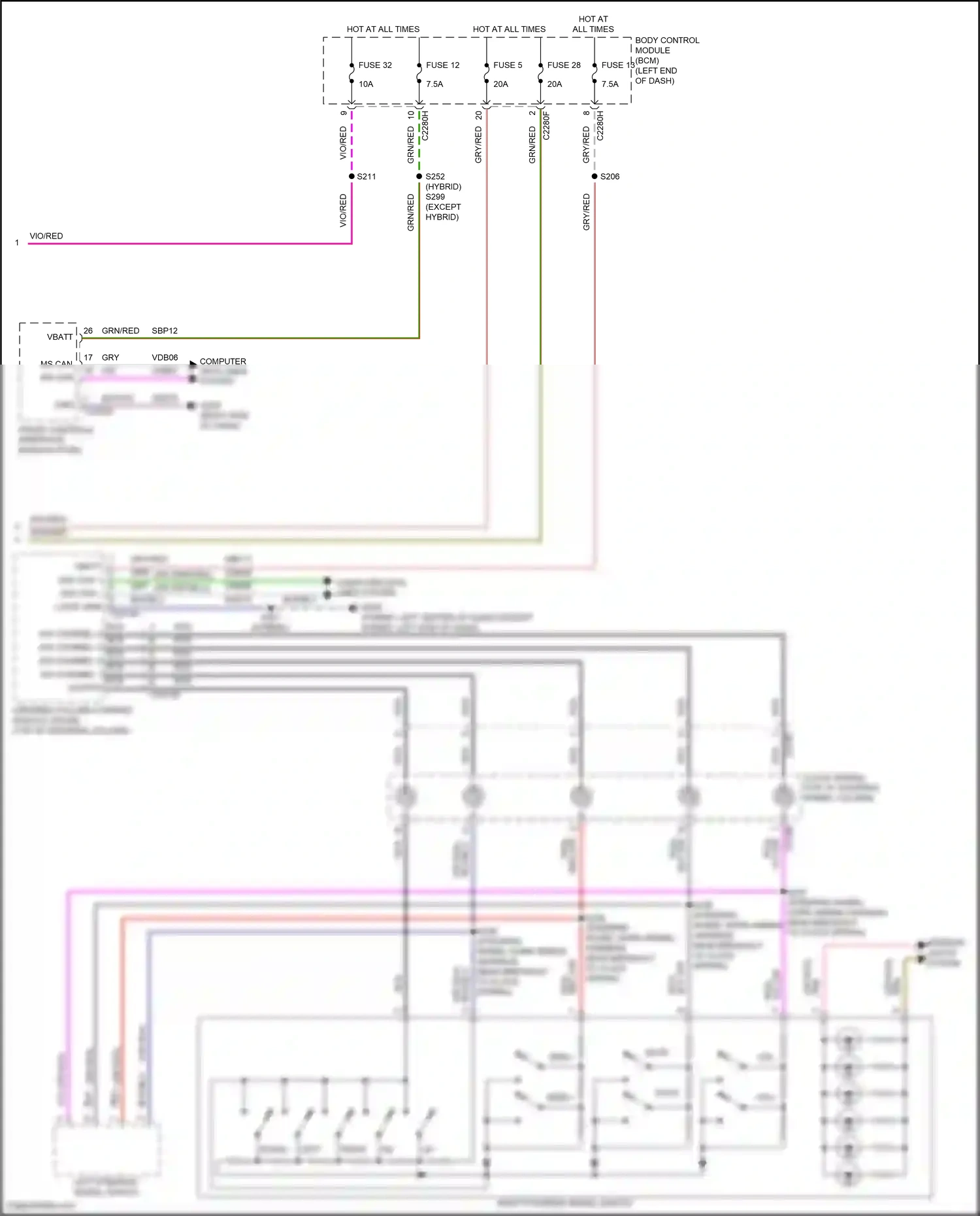 Ford Mondeo V (2014-2019) a/d rtn wiring diagram  (3 of 6)