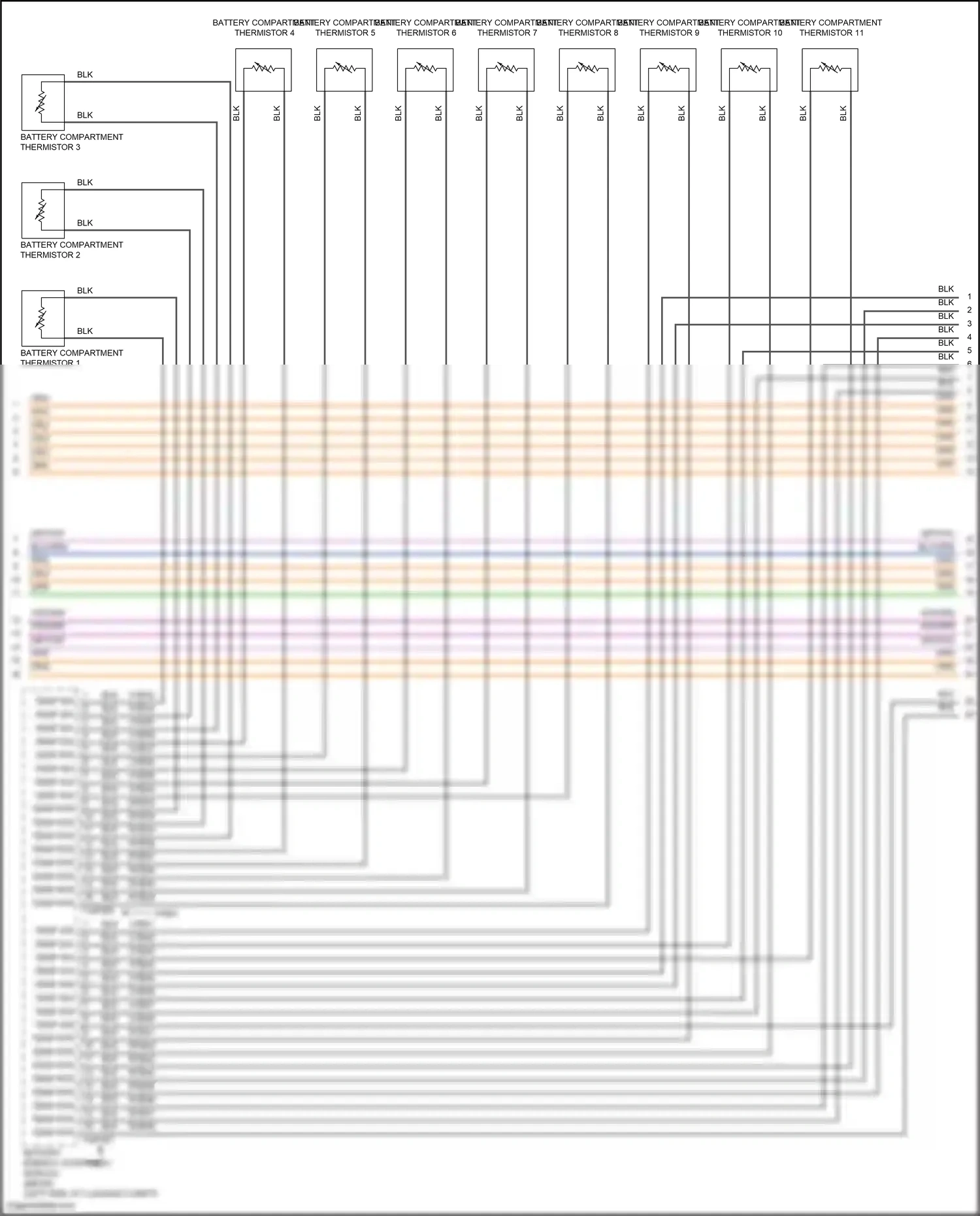 Ford Mondeo V (2014-2019) battery compartment thermistor 2 wiring diagram  (2 of 2)