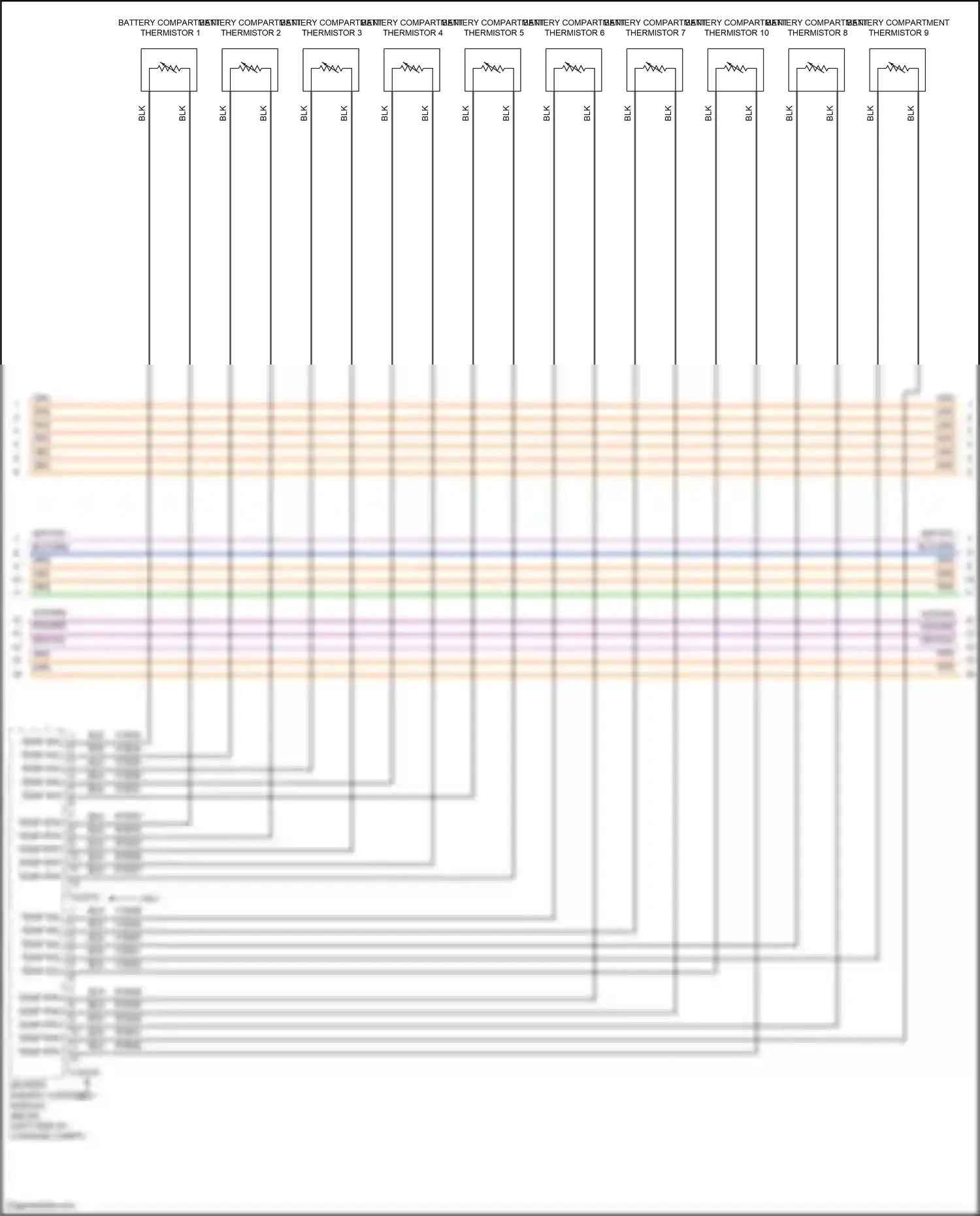 Ford Mondeo V (2014-2019) battery compartment thermistor 2 wiring diagram  (1 of 2)