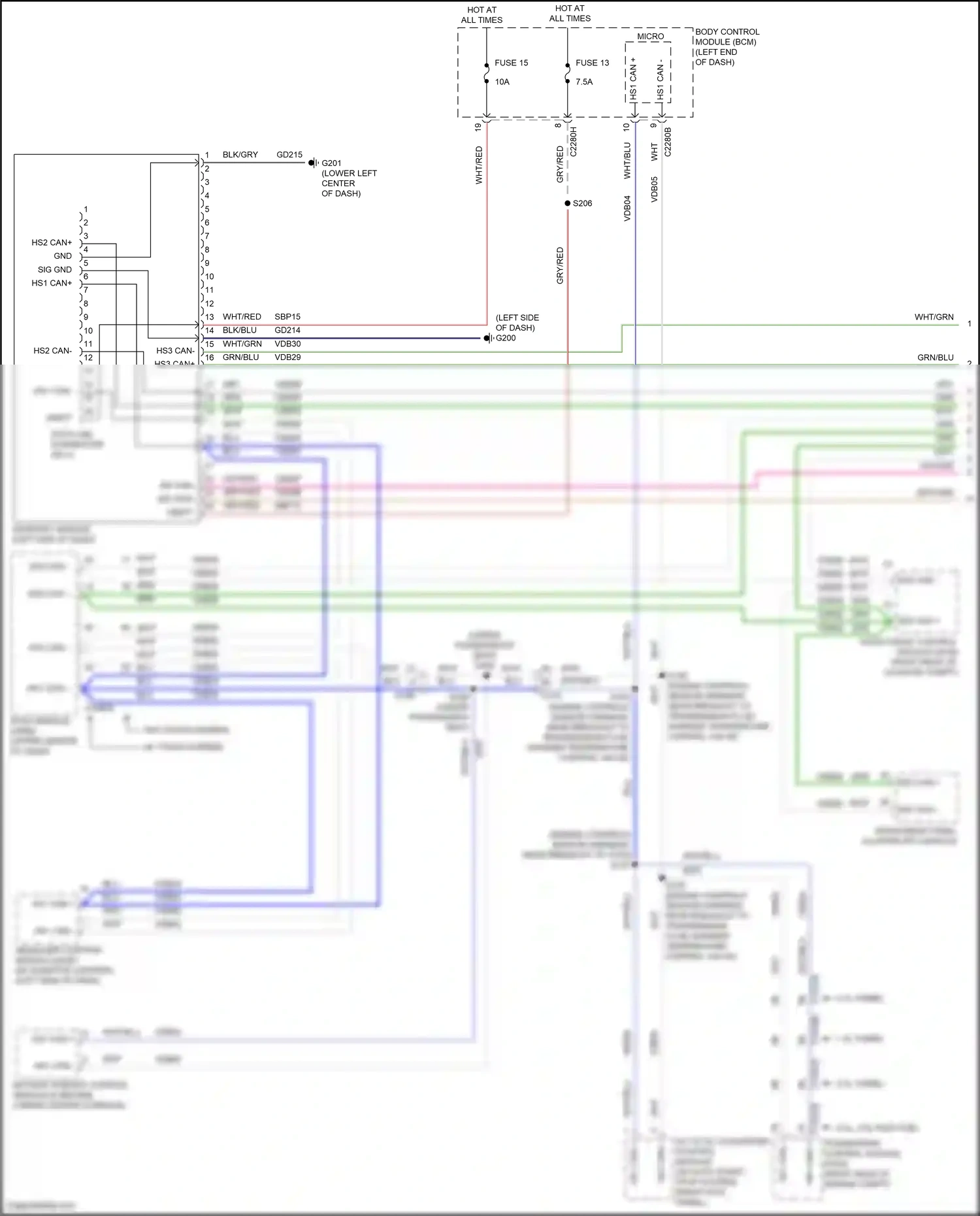 Ford Mondeo V (2014-2019) blu wiring diagram  (32 of 122)