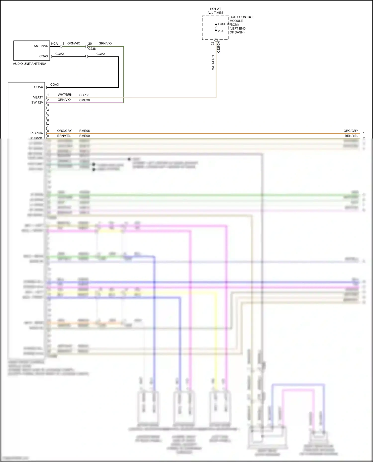 Ford Mondeo V (2014-2019) blu wiring diagram  (1 of 122)
