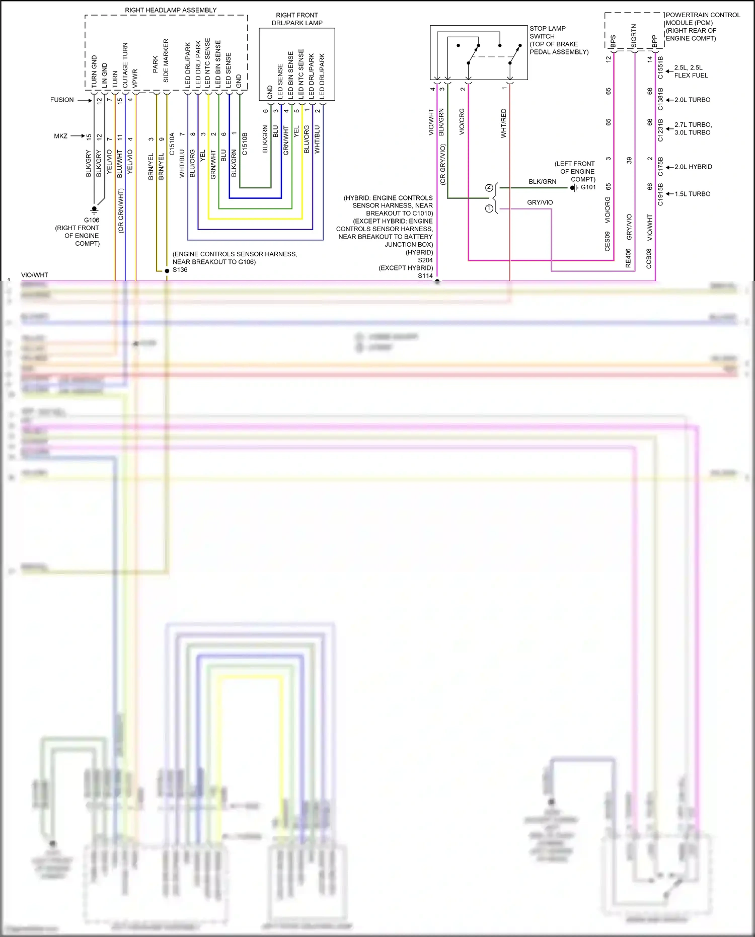 Ford Mondeo V (2014-2019) blu/grn wiring diagram  (25 of 78)