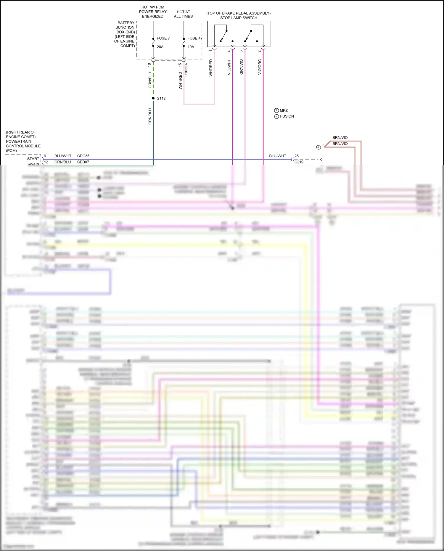 Ford Mondeo V (2014-2019) blu/grn wiring diagram  (43 of 78)