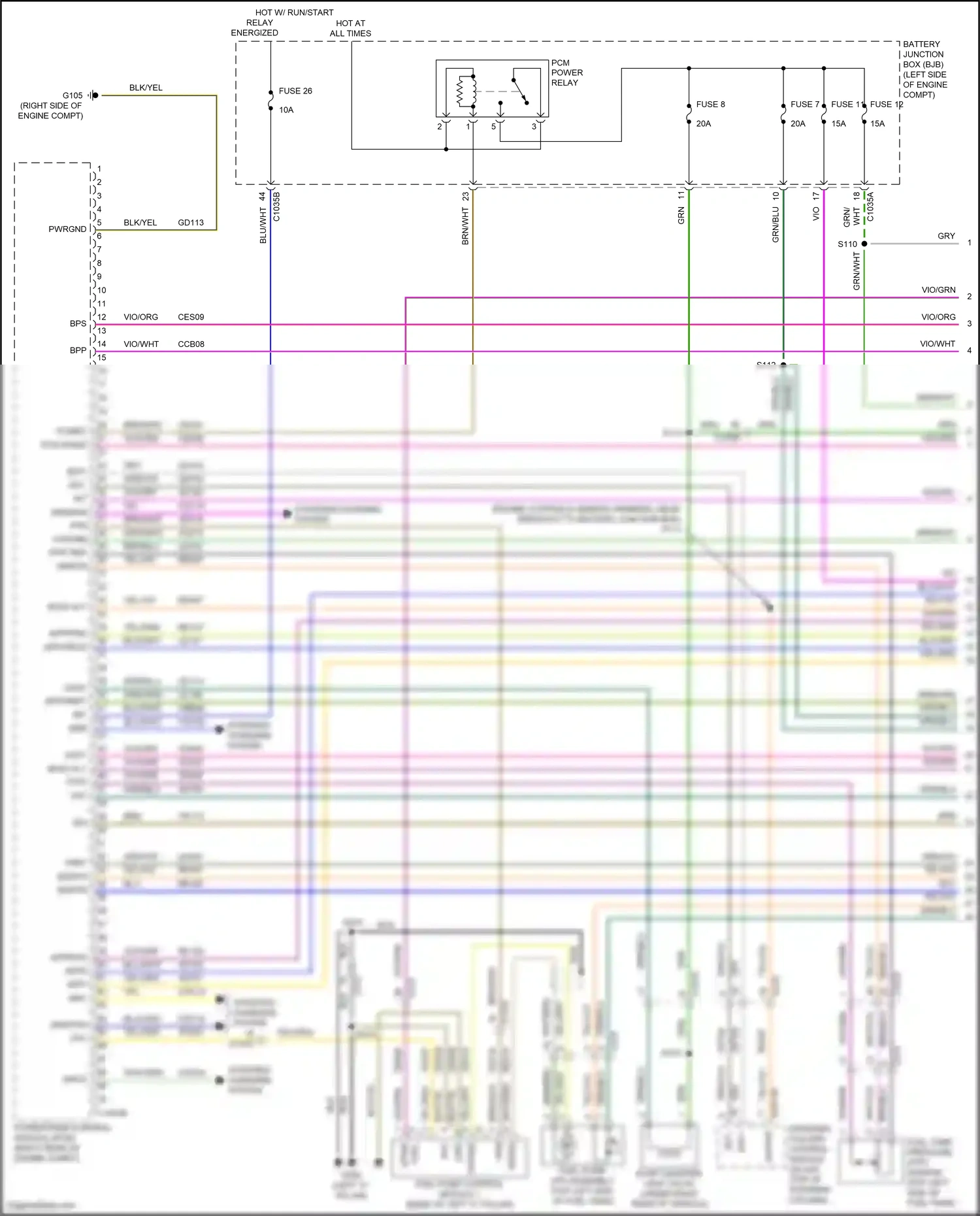 Ford Mondeo V (2014-2019) blu/org wiring diagram  (71 of 89)