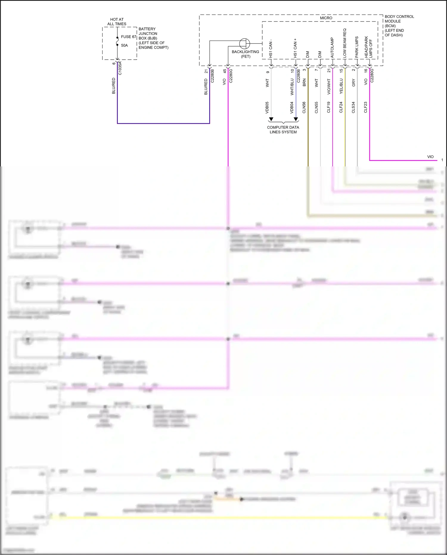 Ford Mondeo V (2014-2019) blu/red wiring diagram  (5 of 25)