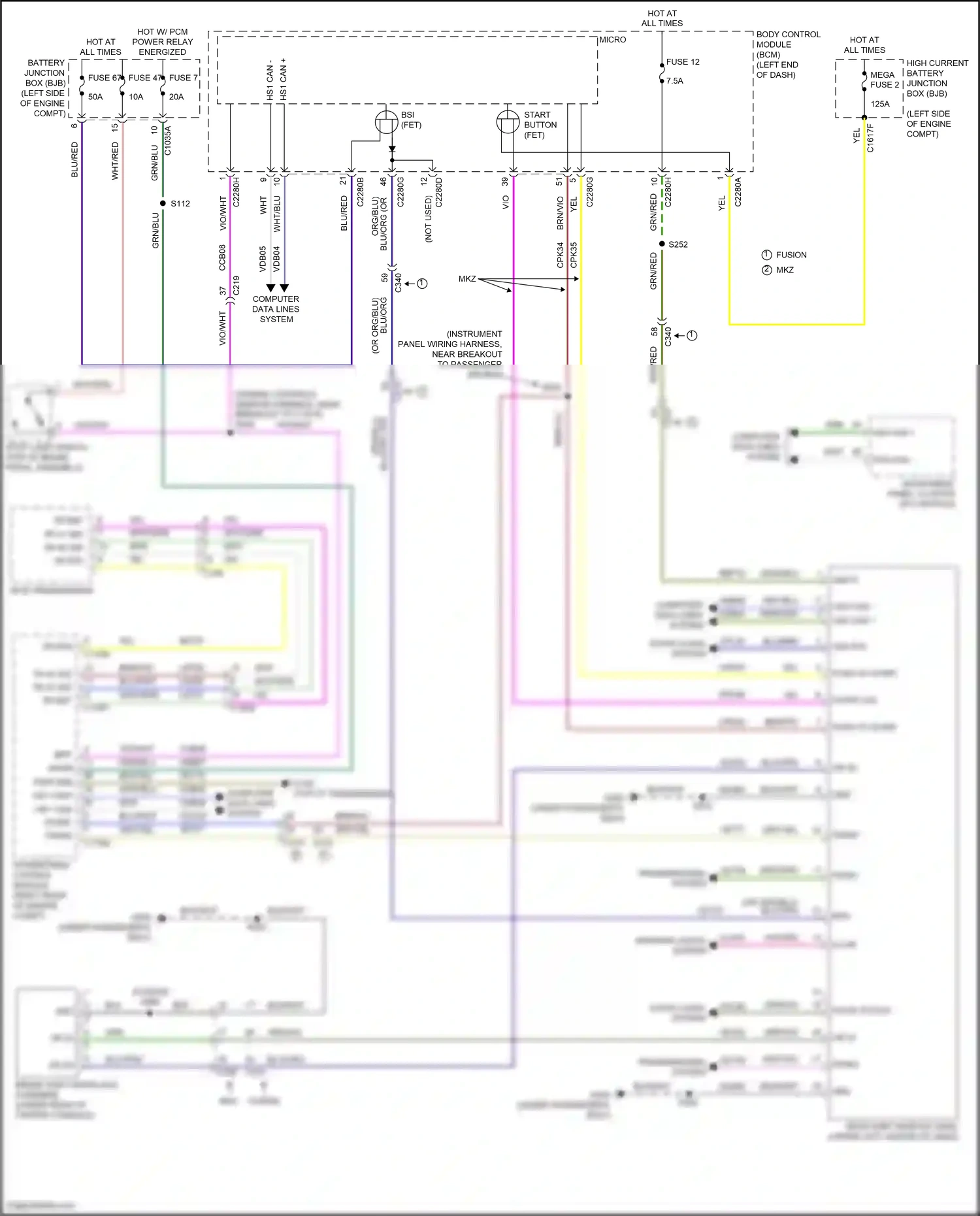 Ford Mondeo V (2014-2019) brake shift interlock override wiring diagram  (5 of 5)