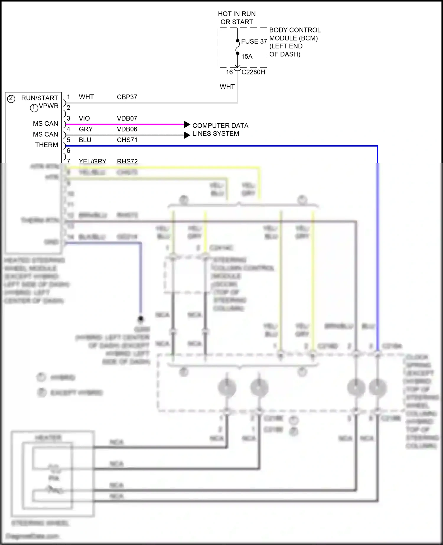 Ford Mondeo V (2014-2019) clock- spring wiring diagram  (3 of 24)