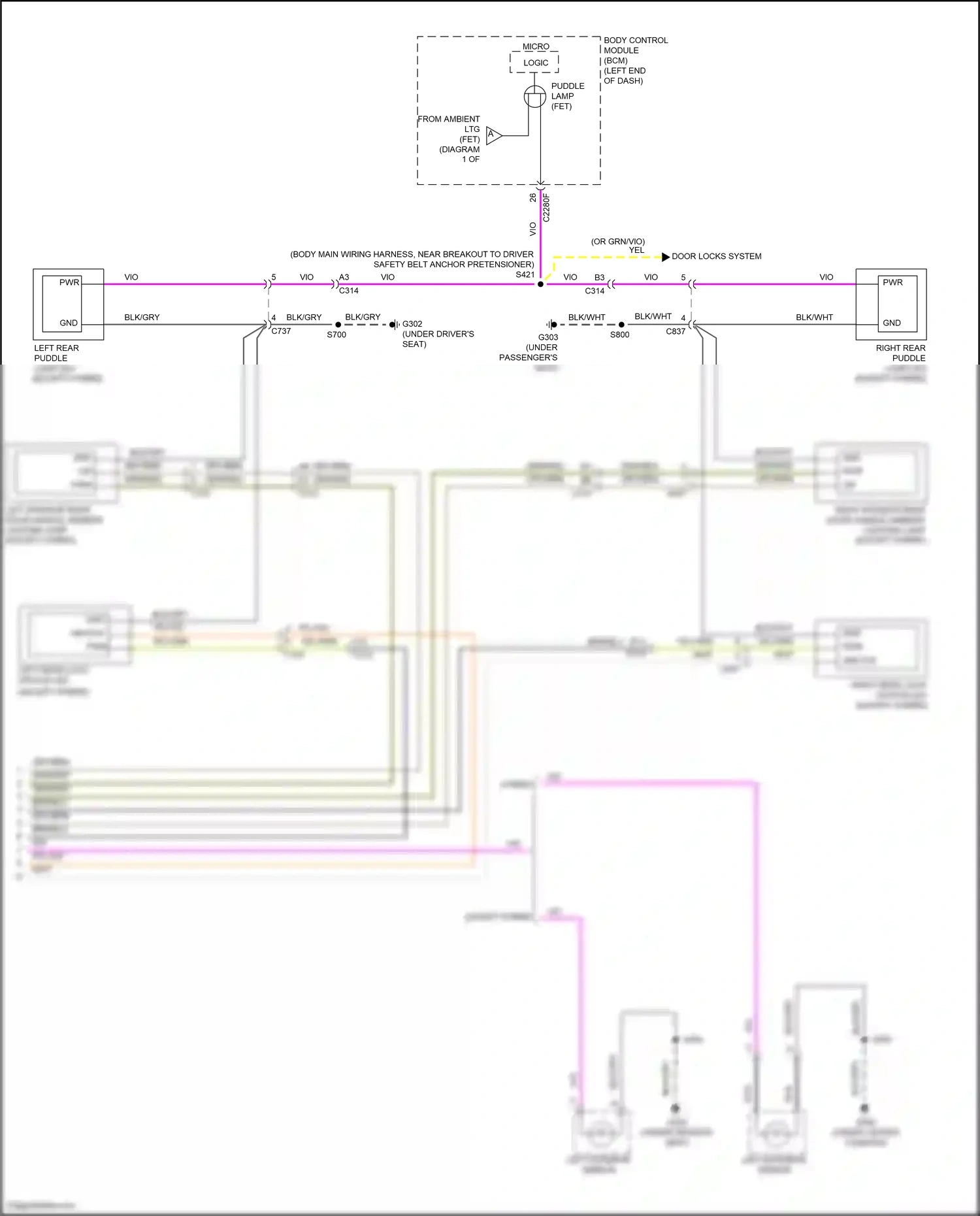 Ford Mondeo V (2014-2019) door locks system wiring diagram  (2 of 5)