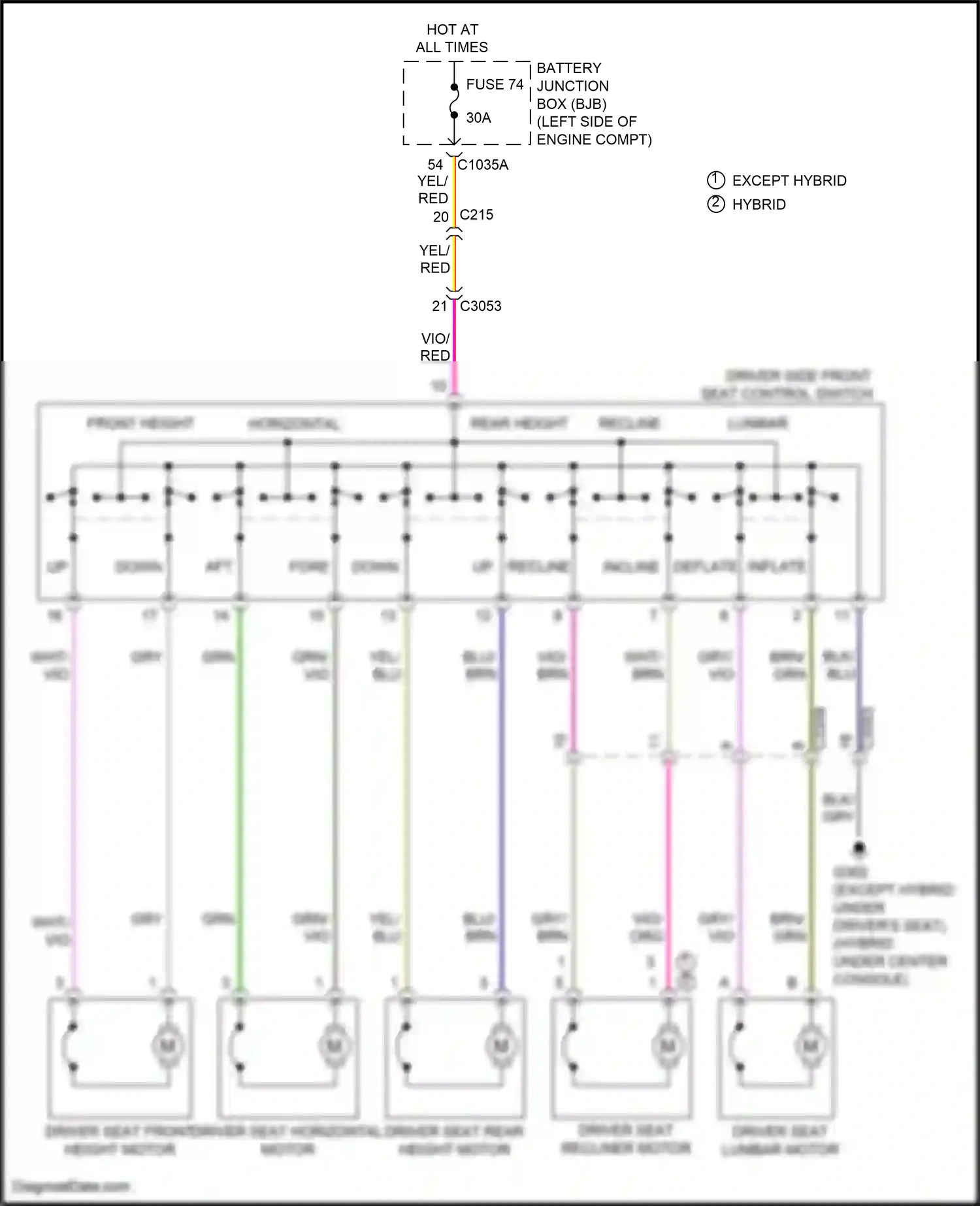 Ford Mondeo V (2014-2019) down up wiring diagram  (1 of 1)