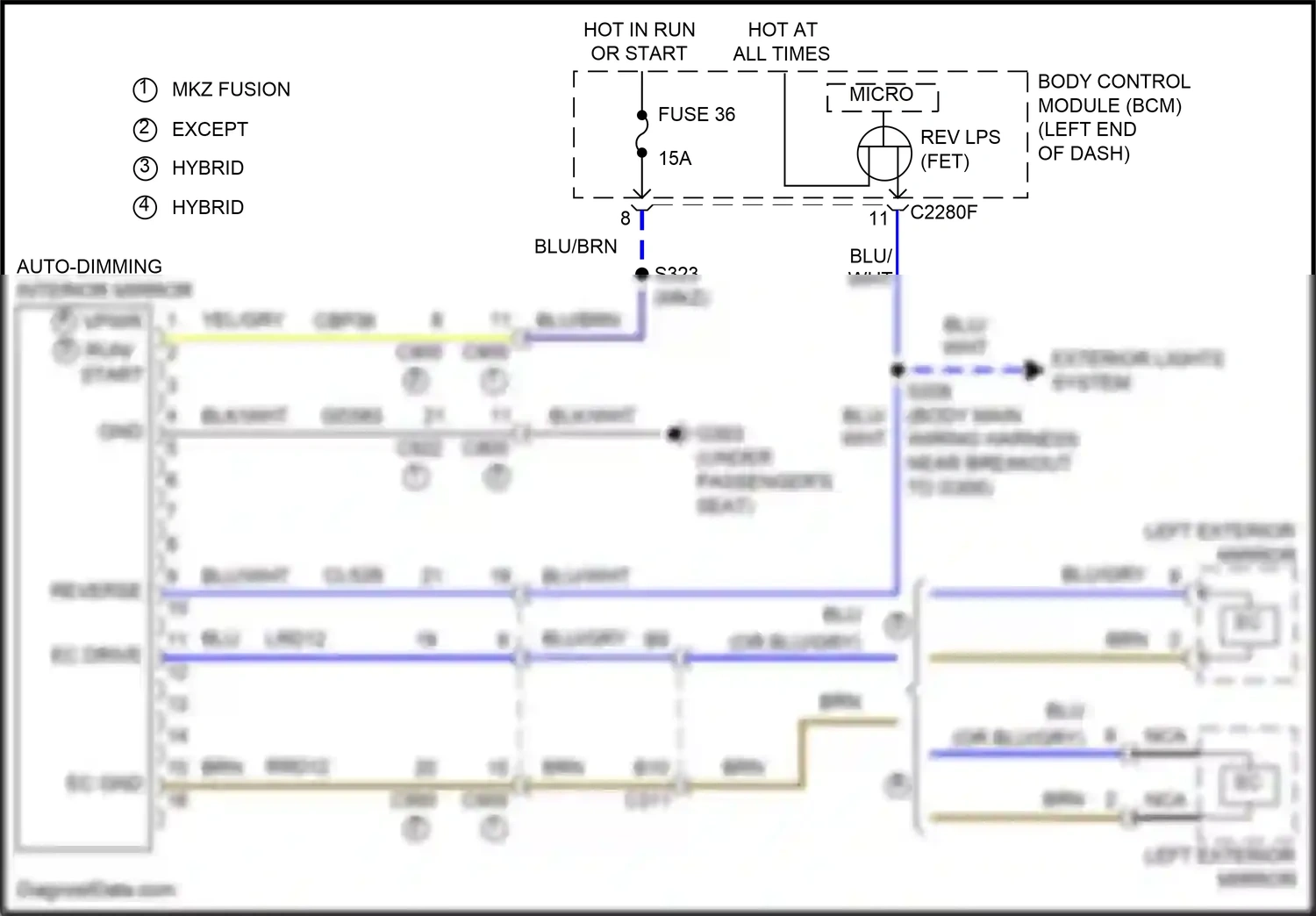 Ford Mondeo V (2014-2019) ec gnd wiring diagram  (1 of 2)