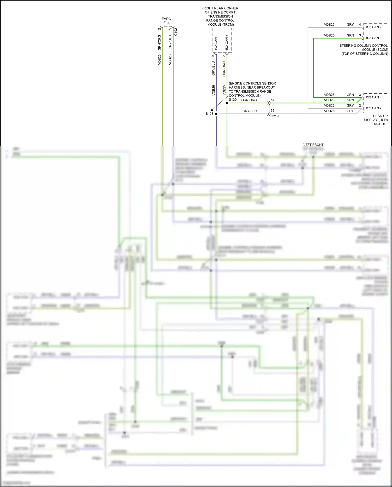 Ford Mondeo V (2014-2019) except phev wiring diagram  (1 of 2)