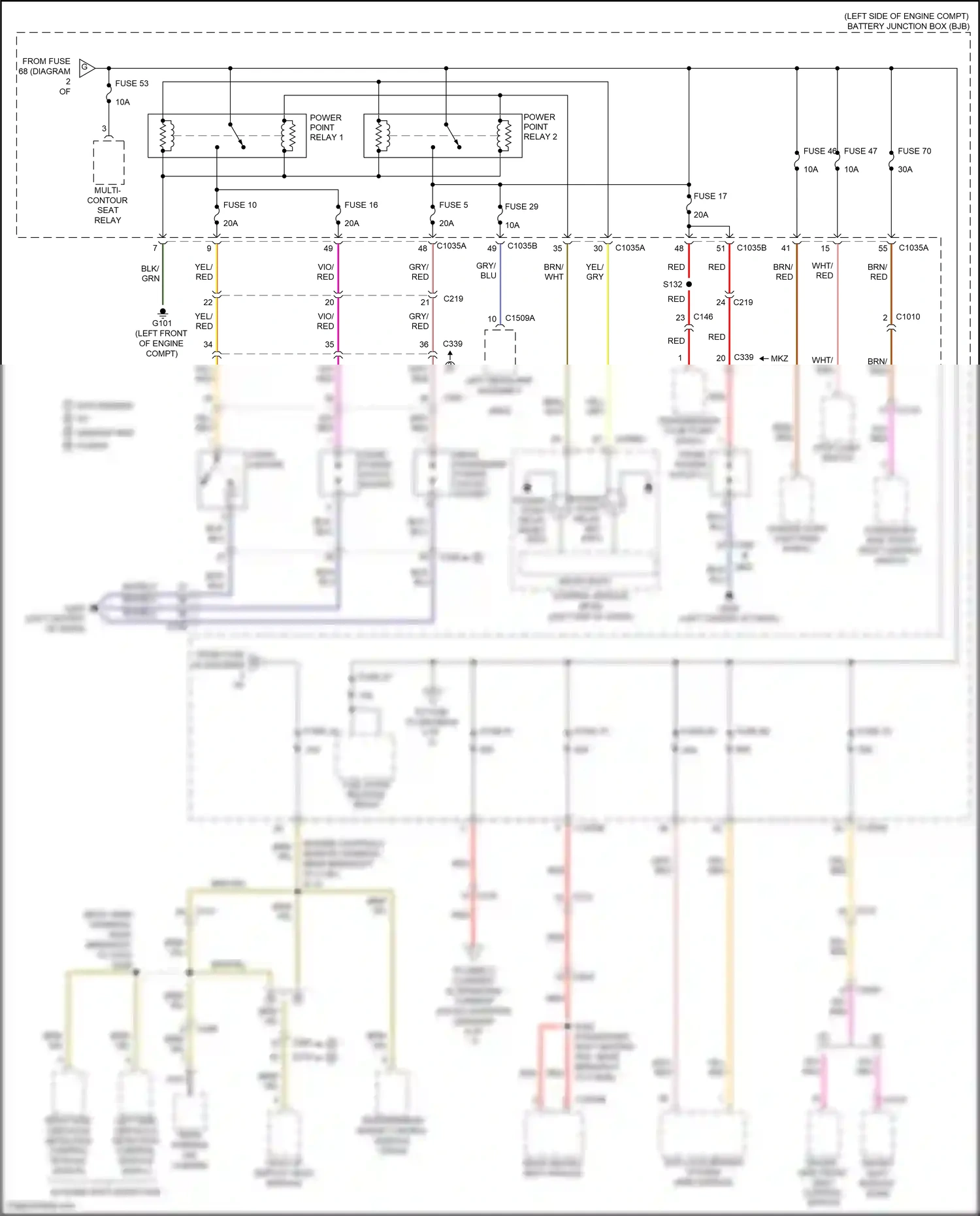 Ford Mondeo V (2014-2019) front power outlet socket wiring diagram  (4 of 4)
