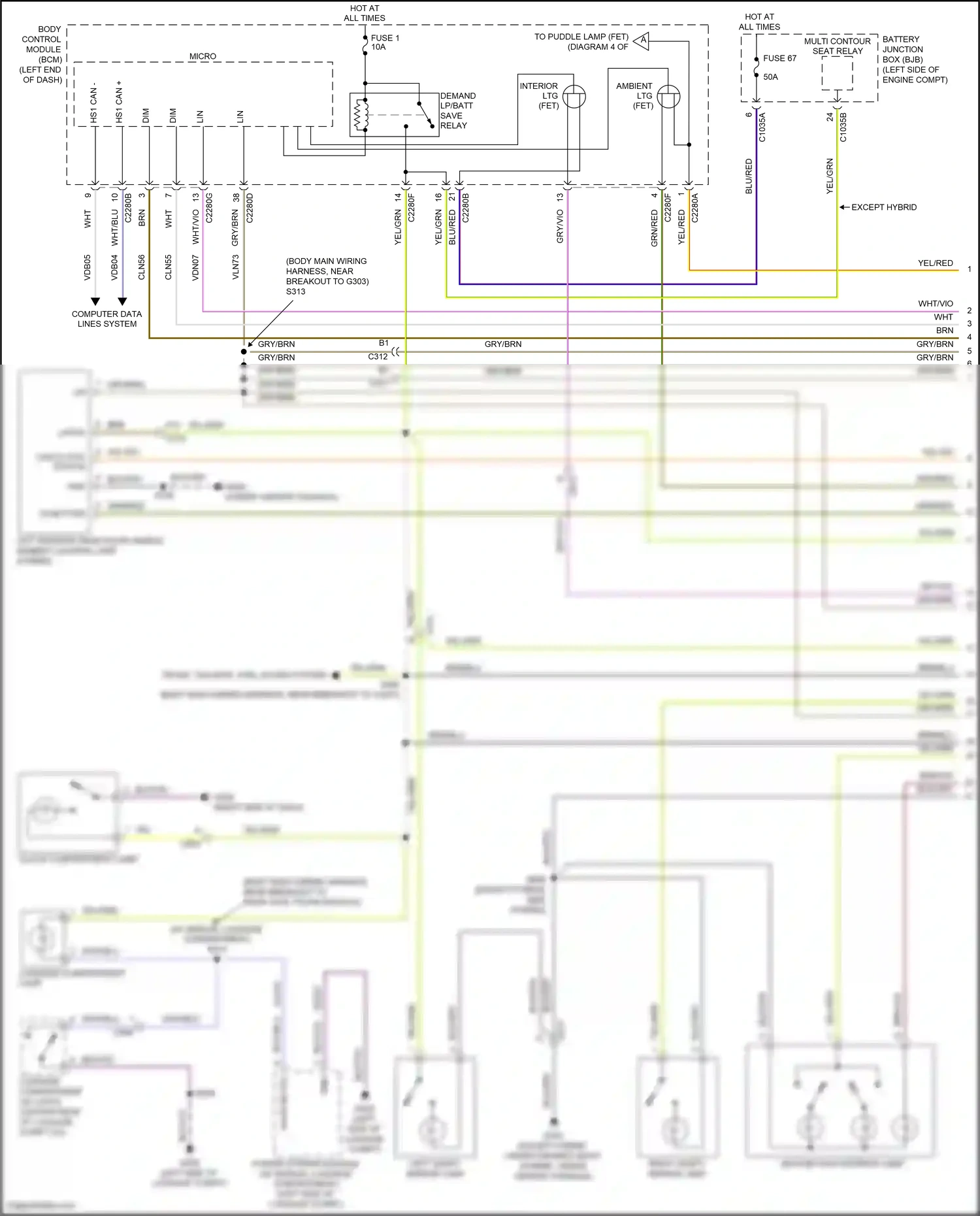 Ford Mondeo V (2014-2019) fuse 1 wiring diagram  (1 of 4)