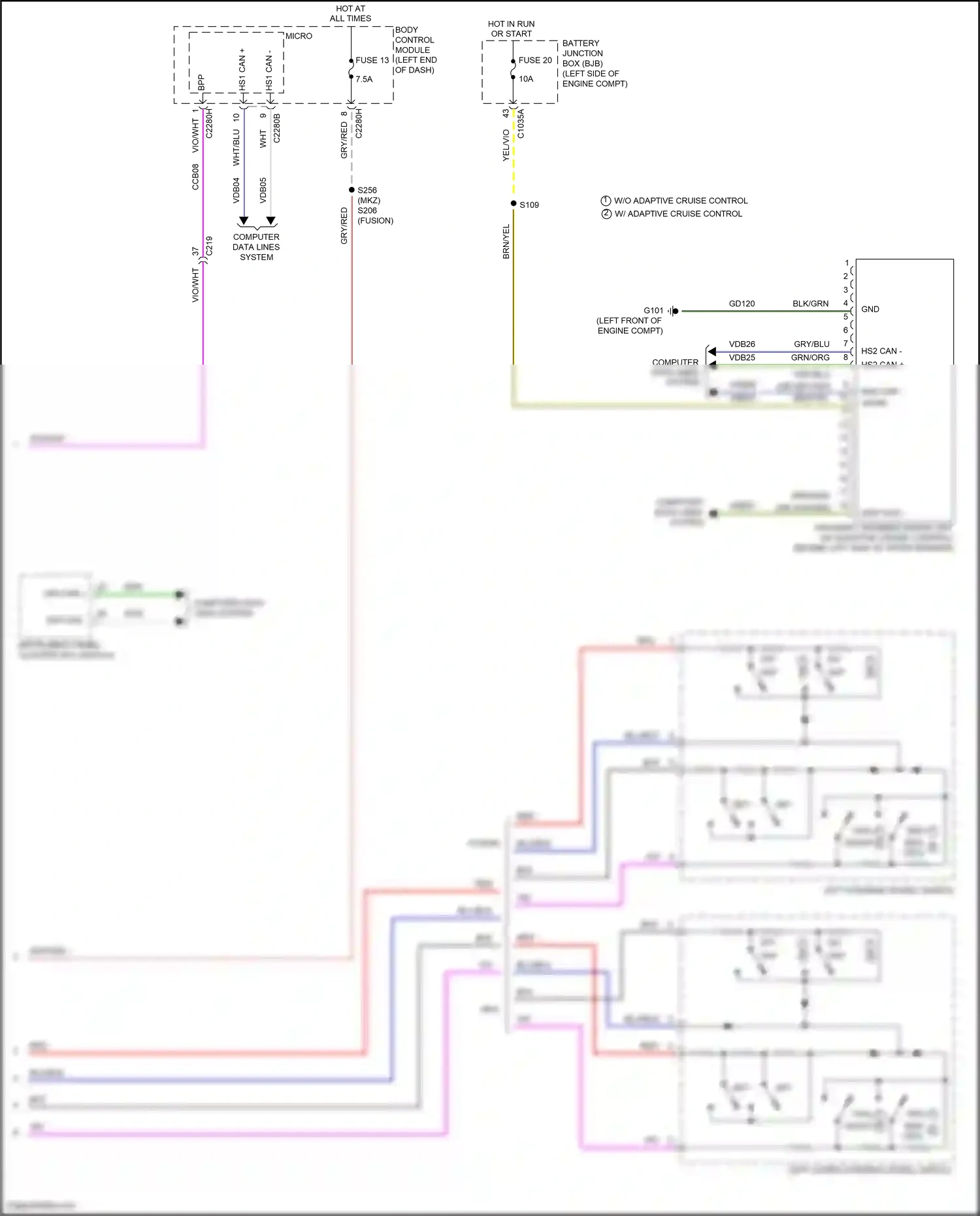 Ford Mondeo V (2014-2019) gap dn wiring diagram  (2 of 2)