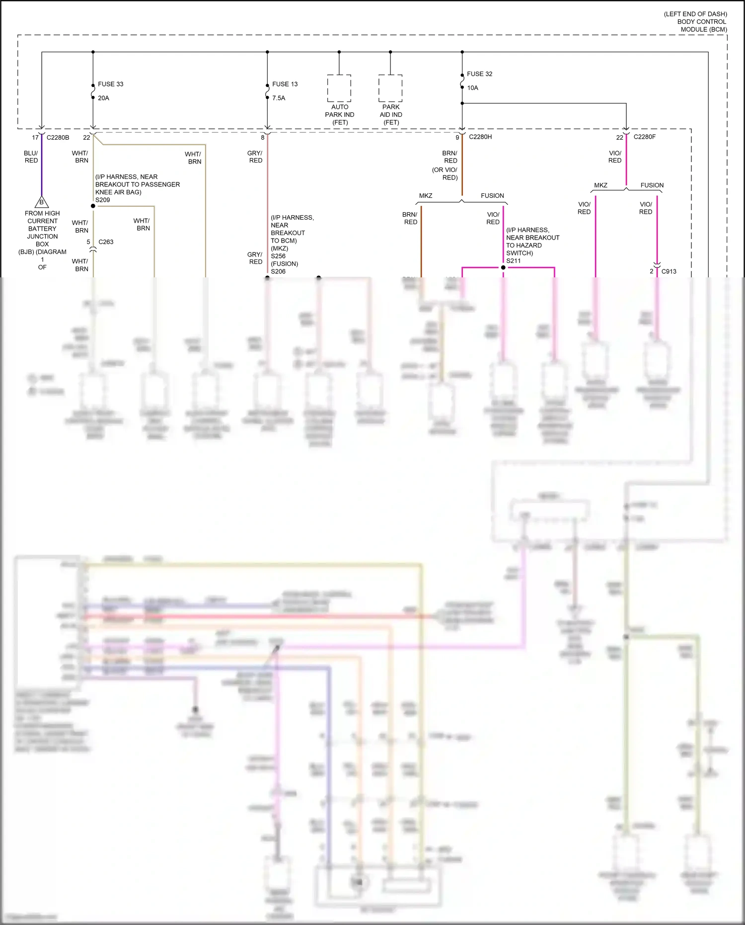 Ford Mondeo V (2014-2019) gateway module wiring diagram  (4 of 4)