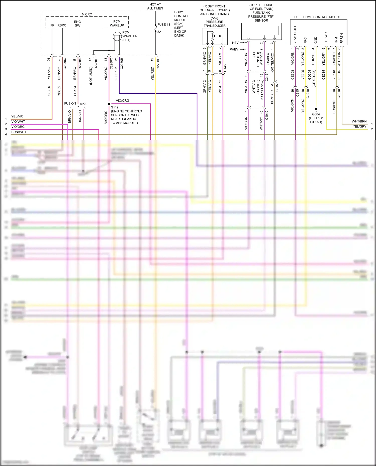 Ford Mondeo V (2014-2019) ignition coil on plug 4 wiring diagram  (1 of 1)