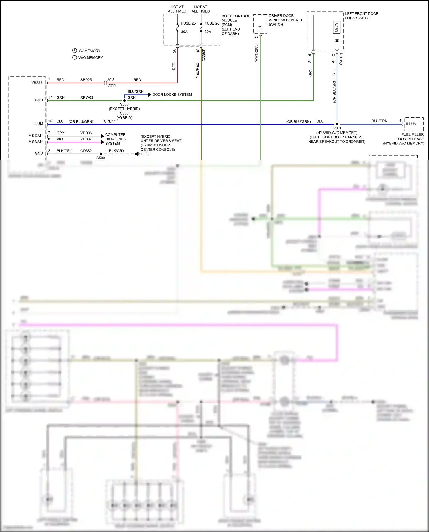 Ford Mondeo V (2014-2019) left steering wheel switch wiring diagram  (11 of 11)
