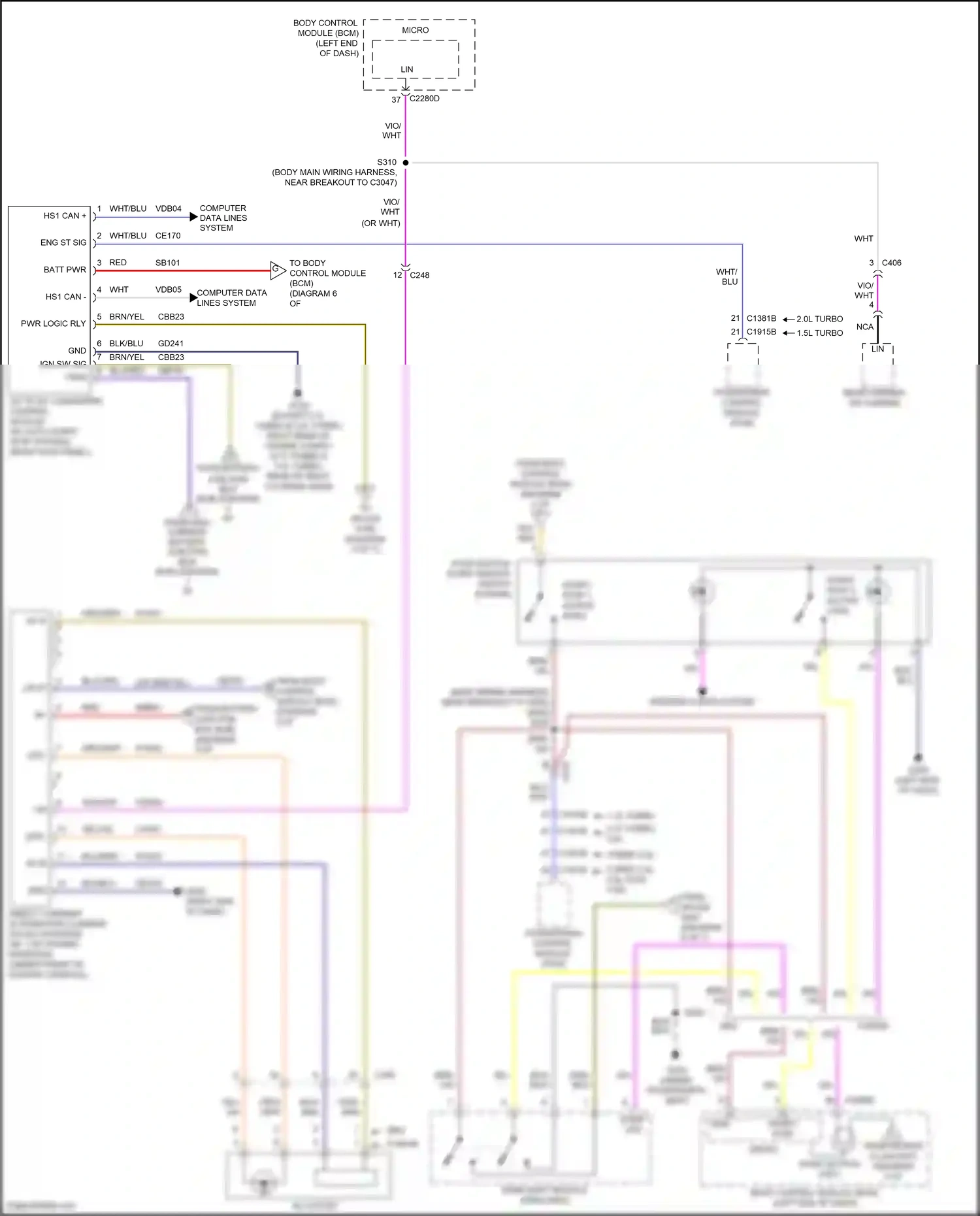 Ford Mondeo V (2014-2019) lin 01 wiring diagram  (1 of 1)