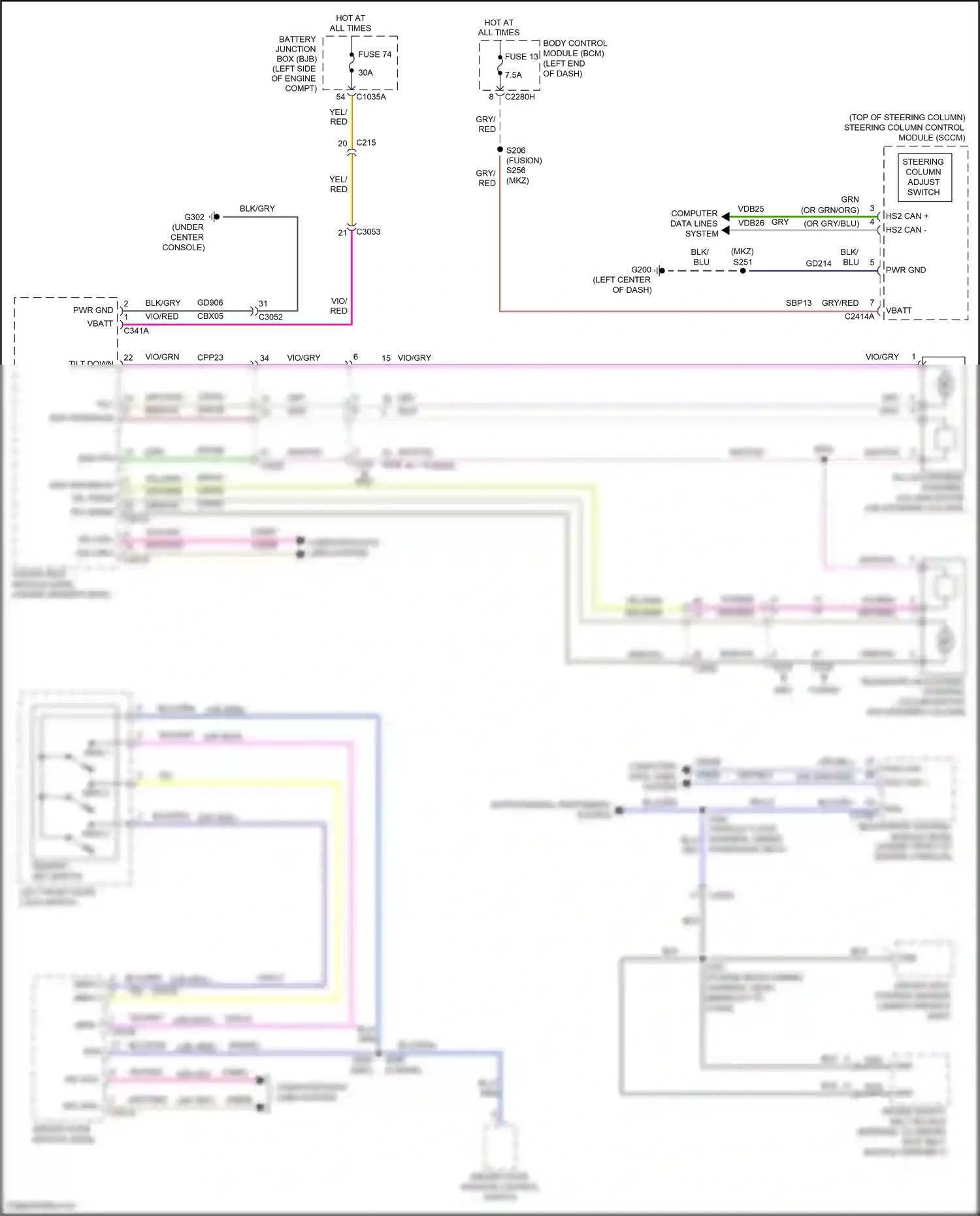 Ford Mondeo V (2014-2019) memory set switch wiring diagram  (6 of 6)