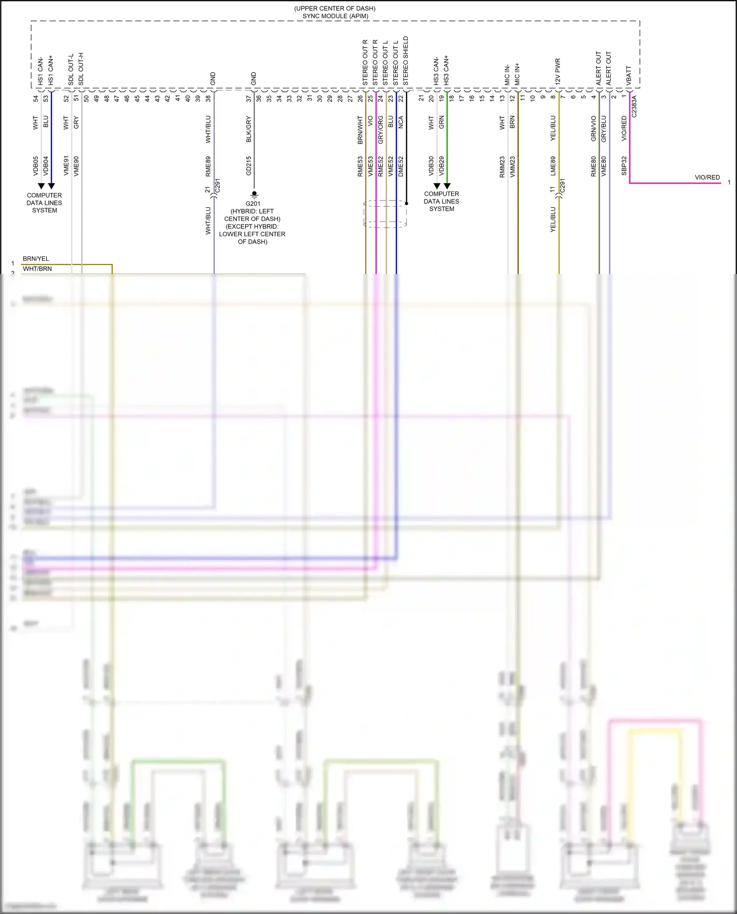 Ford Mondeo V (2014-2019) mic - wiring diagram  (2 of 6)